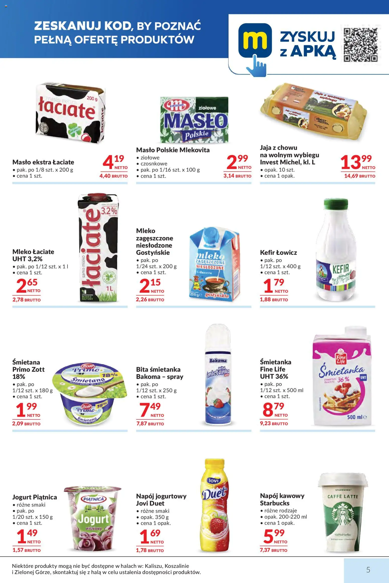Makro gazetka od 14.04.2026 | Strona: 5 | Produkty: Kefir, Mleko, Masło, Jaja