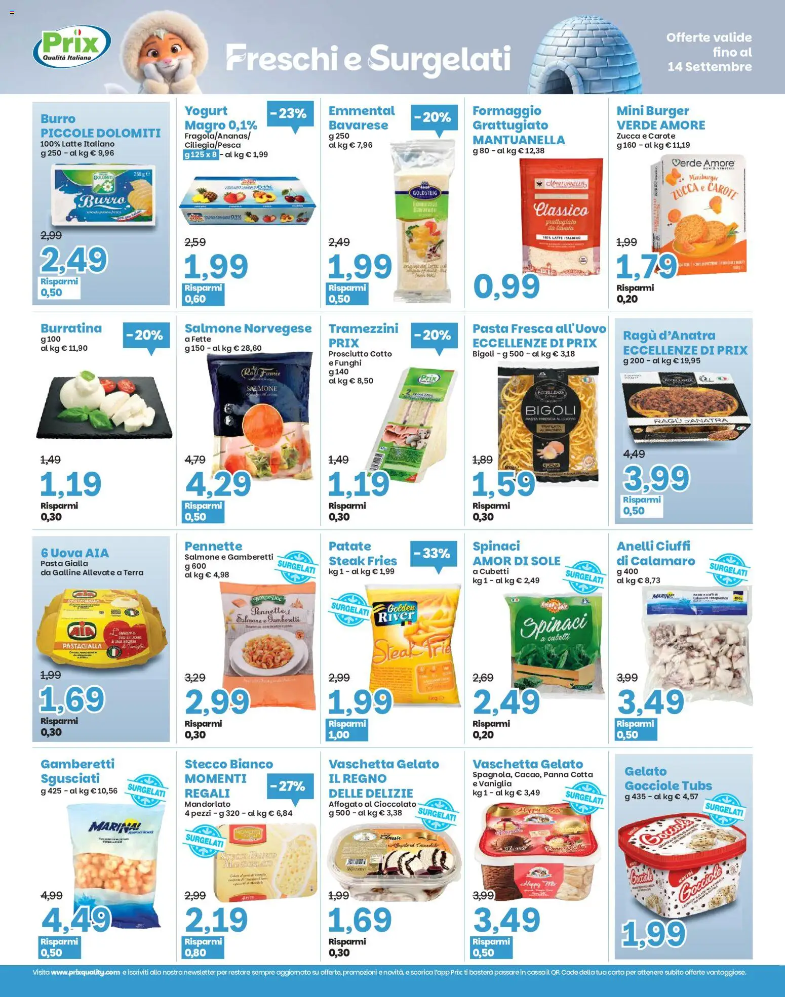Volantino Prix del 08/09/2026 | Pagina: 18 | Prodotti: Prosciutto Cotto, Salmone, Carote, Terra