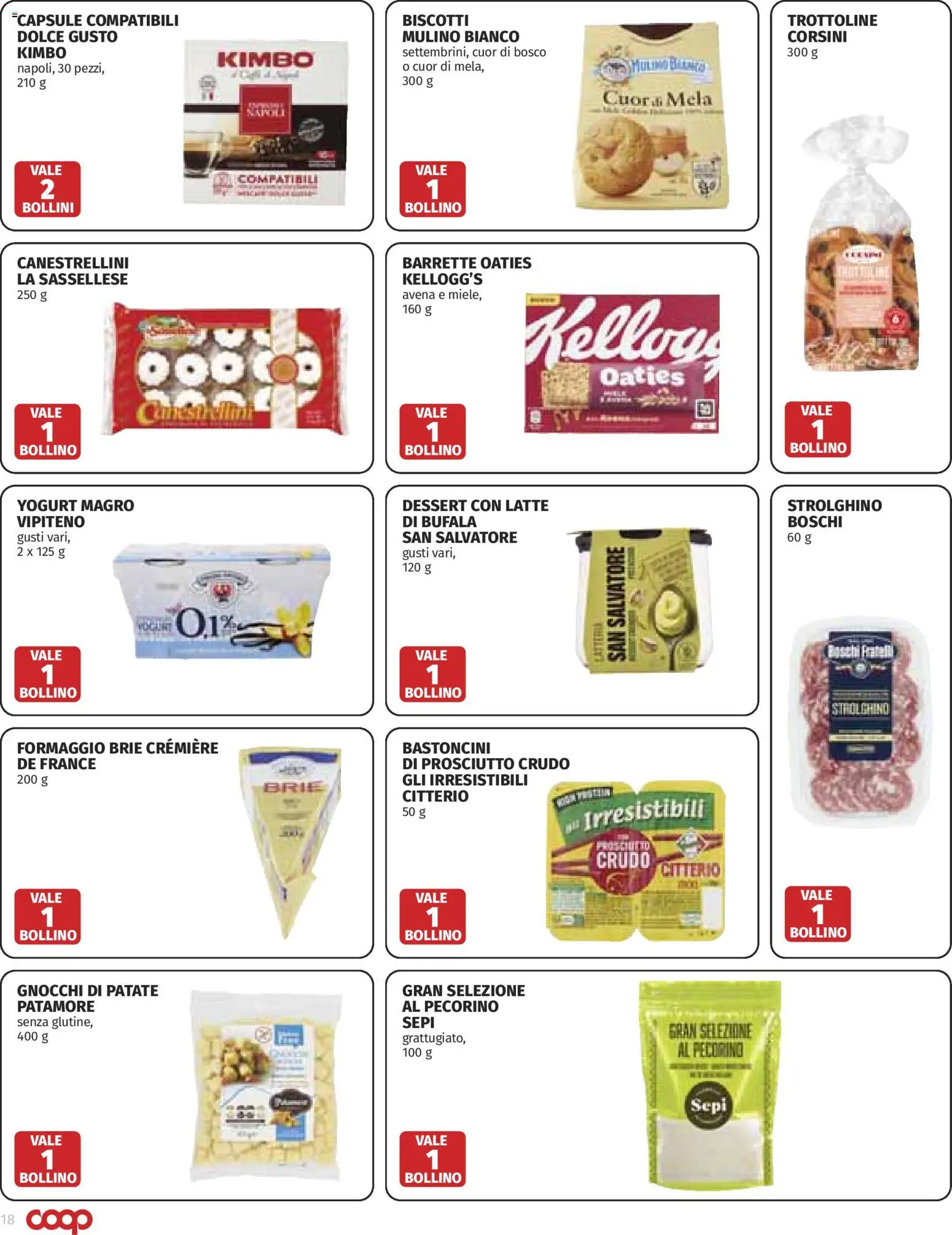Volantino COOP del 25/06/2026 | Pagina: 18 | Prodotti: Biscotti, Patate, Prosciutto, Gnocchi