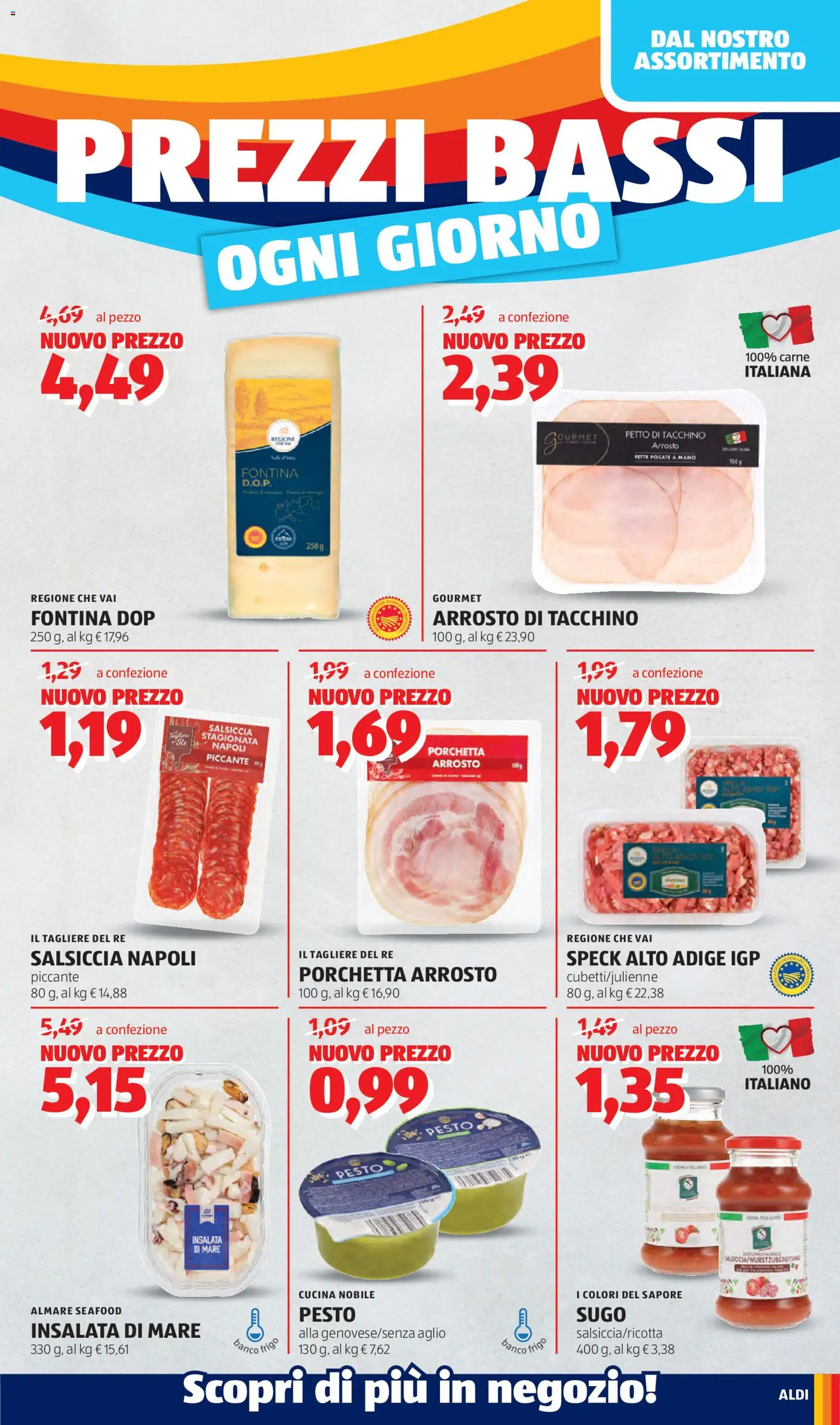 Volantino Aldi del 15.06.2026 | Pagina: 3 | Prodotti: Speck, Arrosto, Tacchino, Pesto