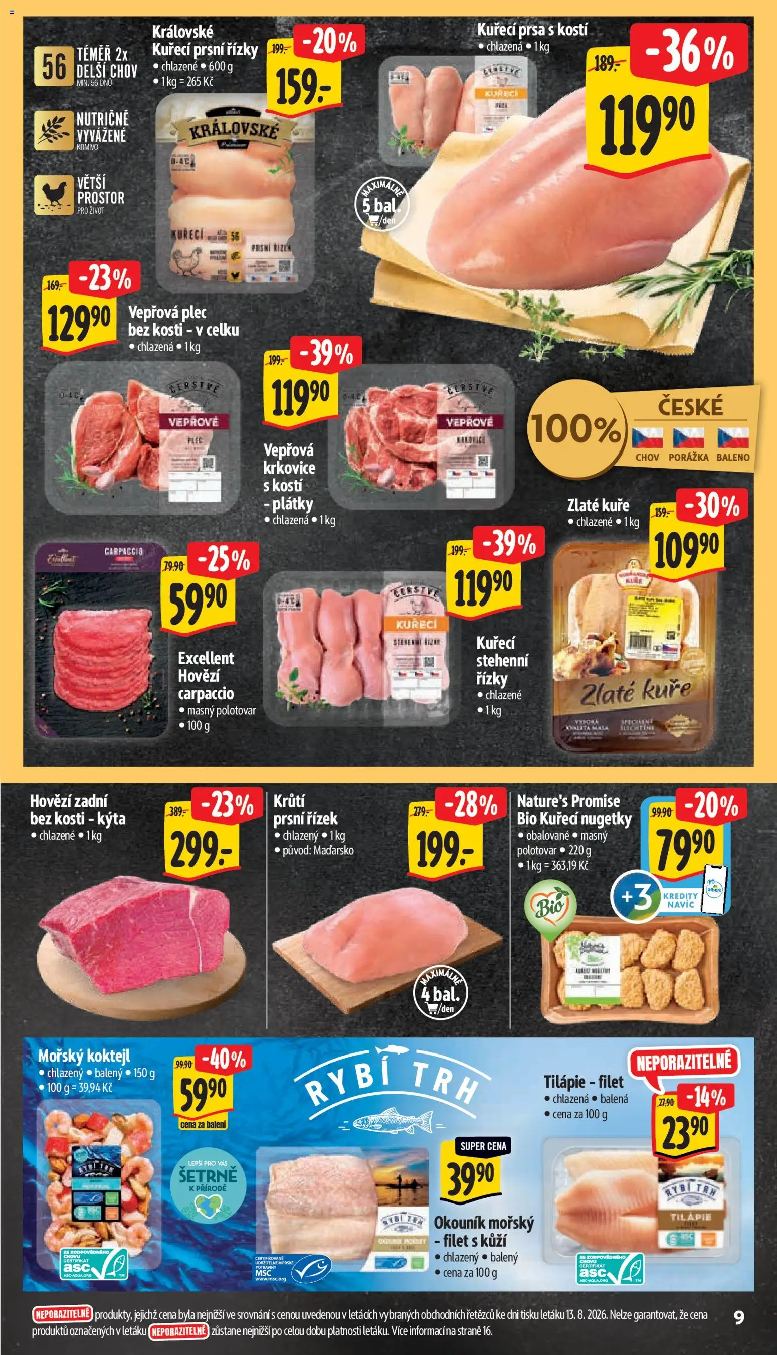 Albert leták - Supermarket od 19.08.2026 | Strana: 17 | Produkty: Hovězí, Filet, Kýta, Vepřová krkovice