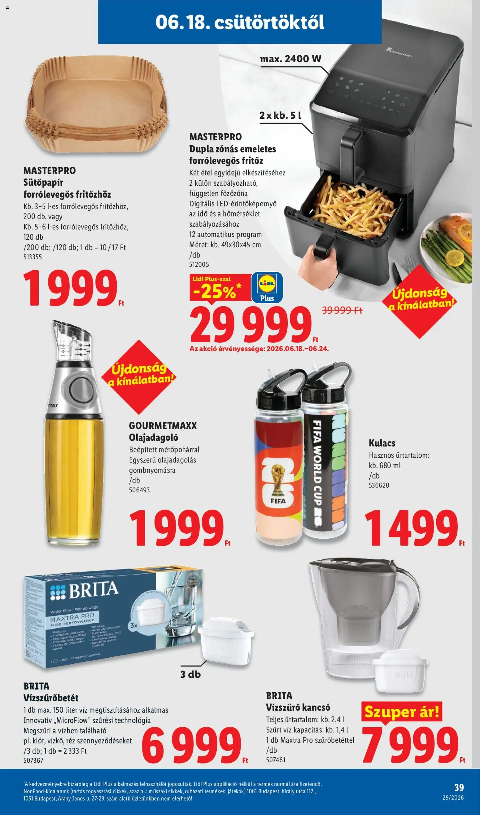 Lidl akciós ujság - amely érvényes a következő dátumtól: 18.06.2026 | Oldal: 39