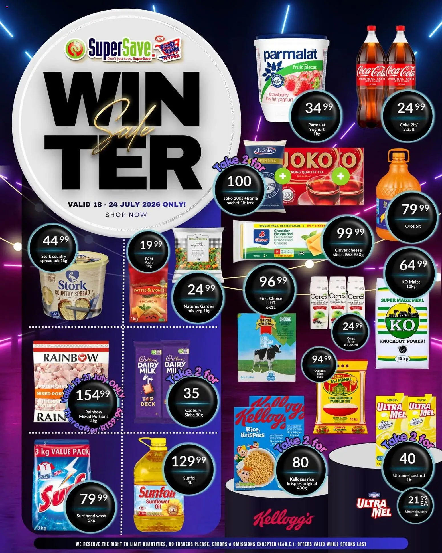 New Super Save catalogue – valid from 18/07/2026 | Page: 1 | Products: Tea, Cream, Vegetables, Sugar