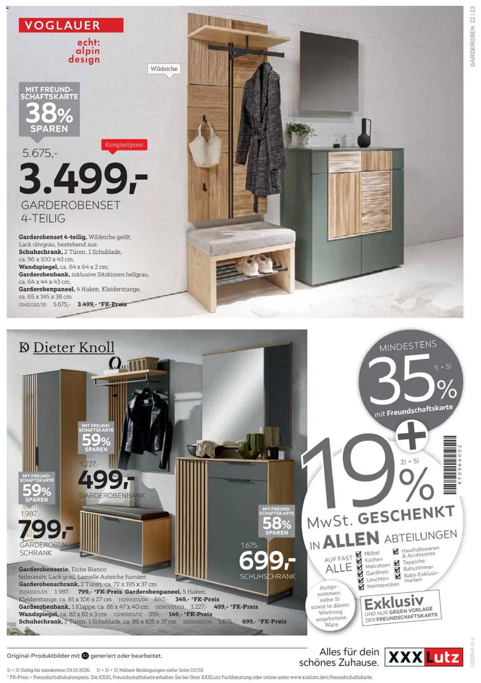 XXXLutz Last-Minute-Preis – gültig ab 19.09.2026 | Seite: 23 | Produkte: Schrank, Garderobenset, Kuchen