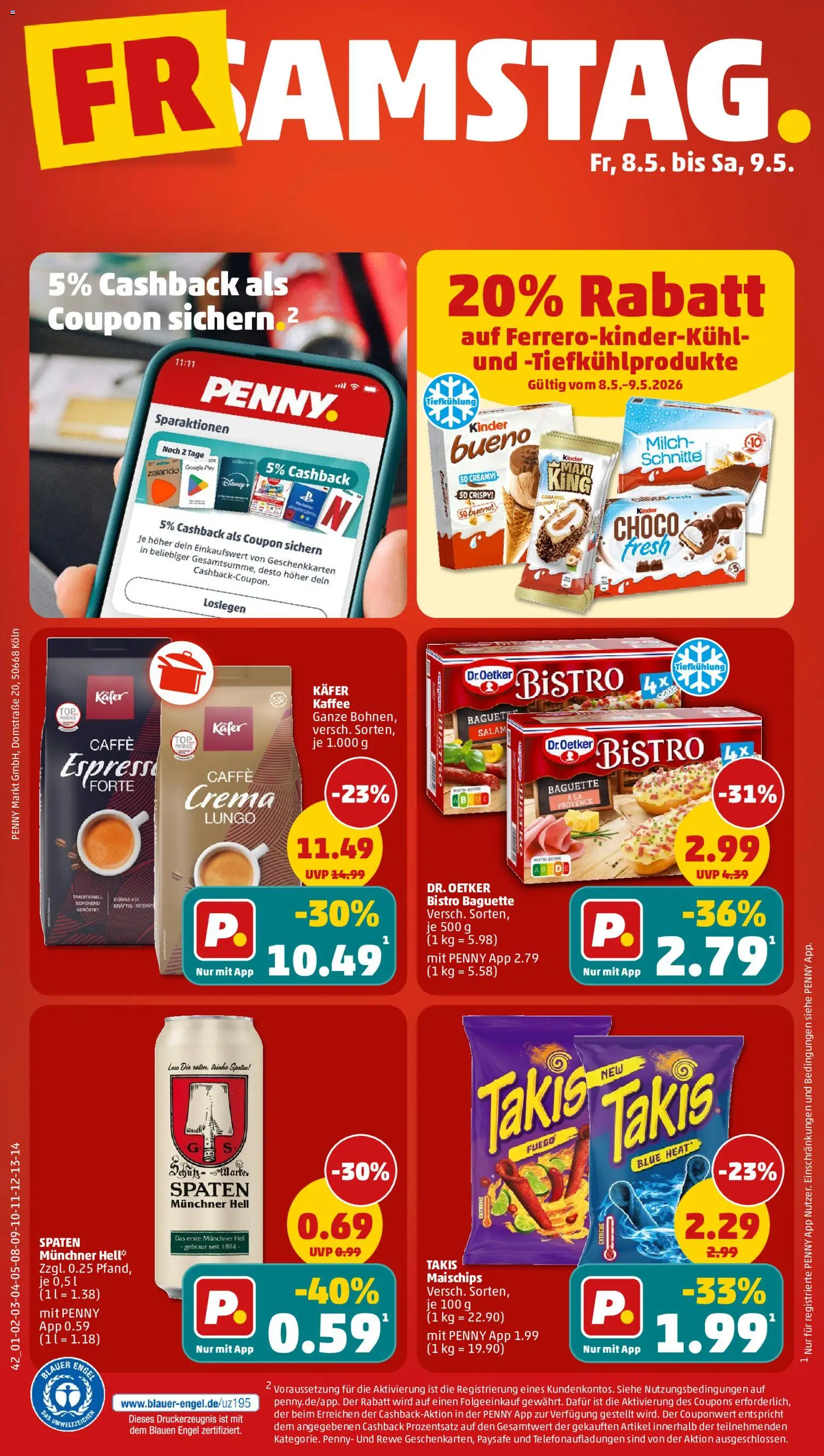 Penny Prospekt 	 – gültig ab 04.05.2026 | Seite: 50 | Produkte: Milch, Kaffee, Baguette