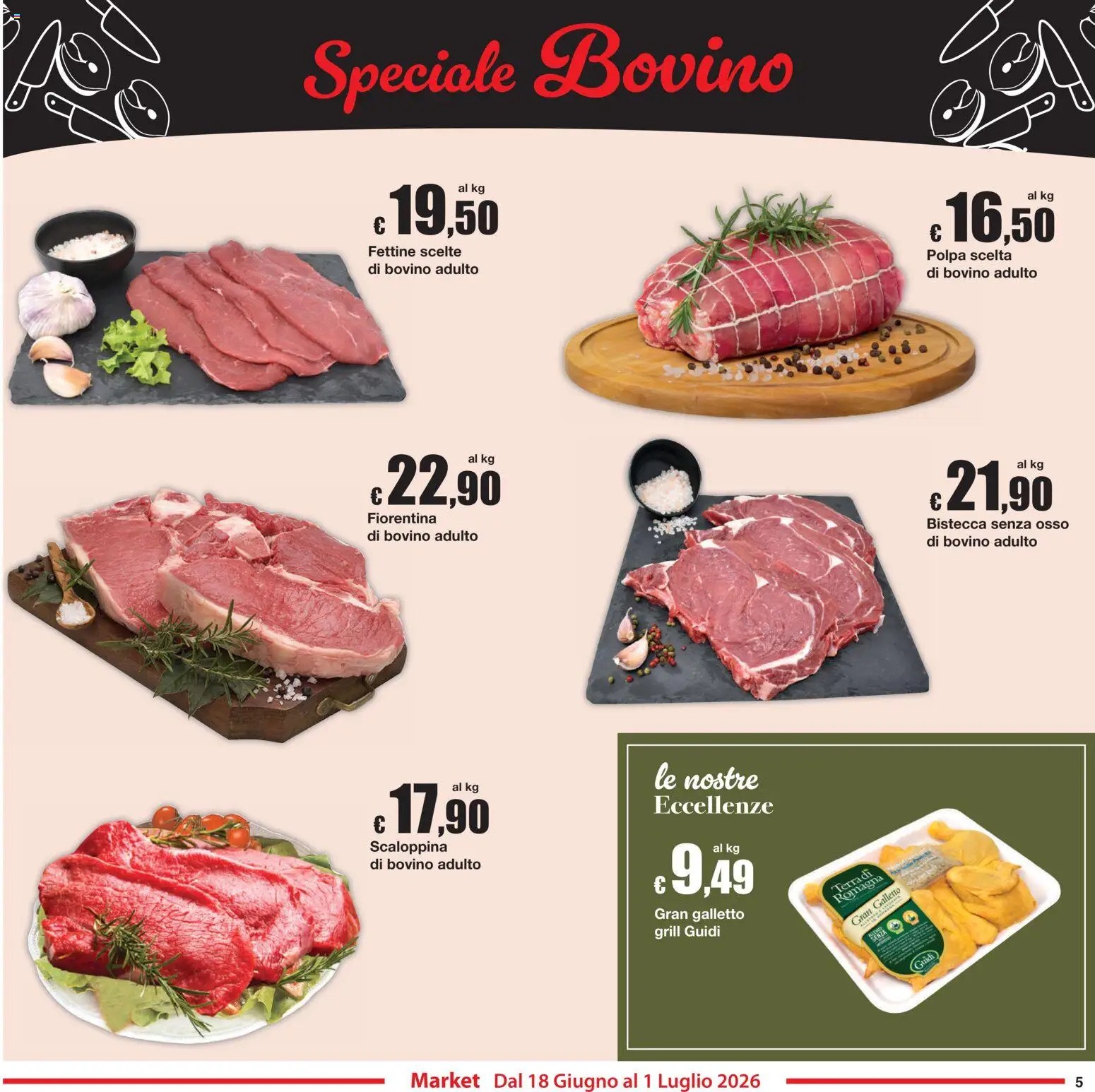 Volantino Sì con Te del 18.06.2026 | Pagina: 5 | Prodotti: Bovino, Terra