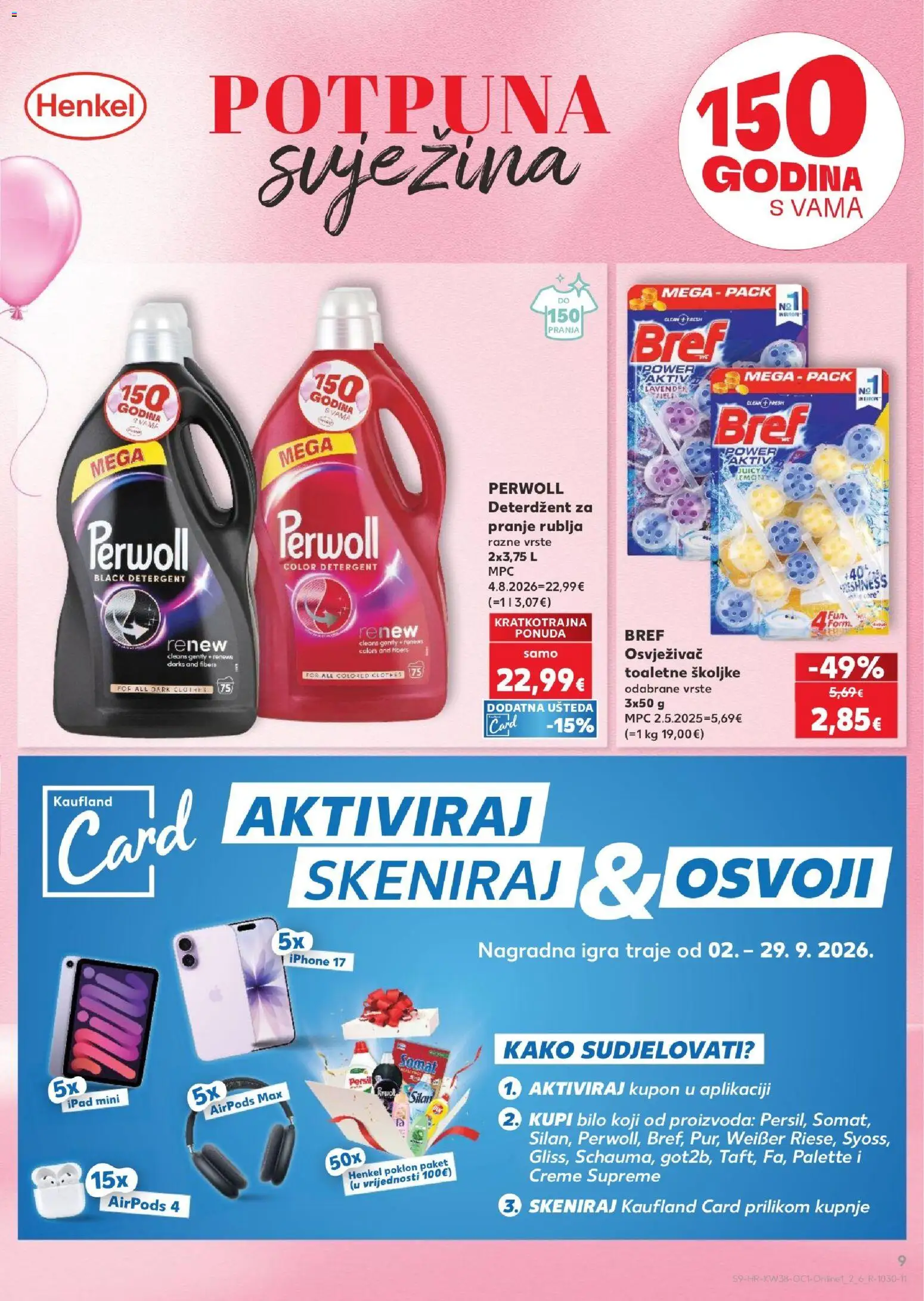 Kaufland katalog | vrijedi od 16.09.2026 | Stranica: 9 | Proizvodi: Deterdžent, Somat, Igra, Persil