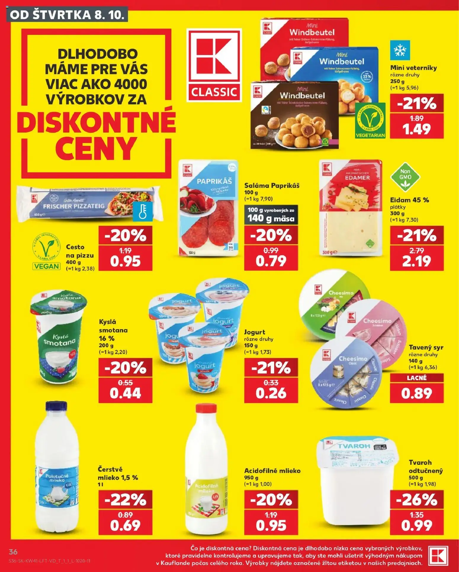 Kaufland SK akciós ujság - amely érvényes a következő dátumtól: 2026.10.08. | Oldal: 36 | Termékek: Vas, Vegán