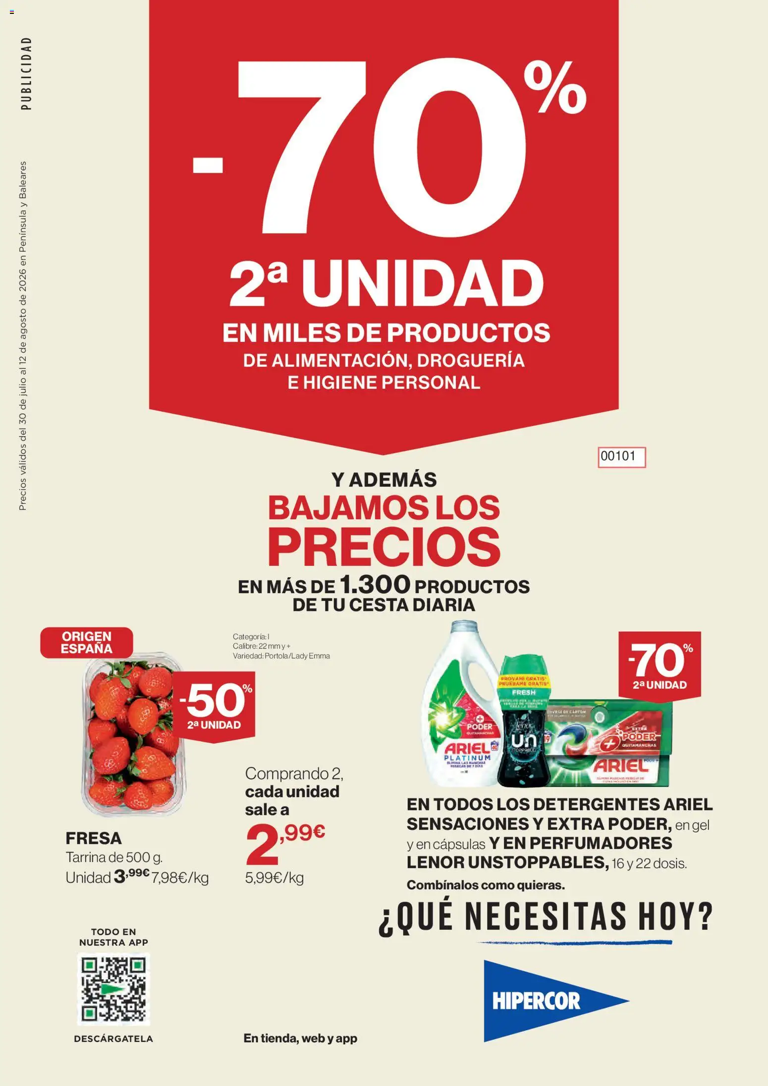 Hipercor catálogo │ válido desde el 30/07/2026 | Página: 1 | Productos: Quitamanchas, Cesta
