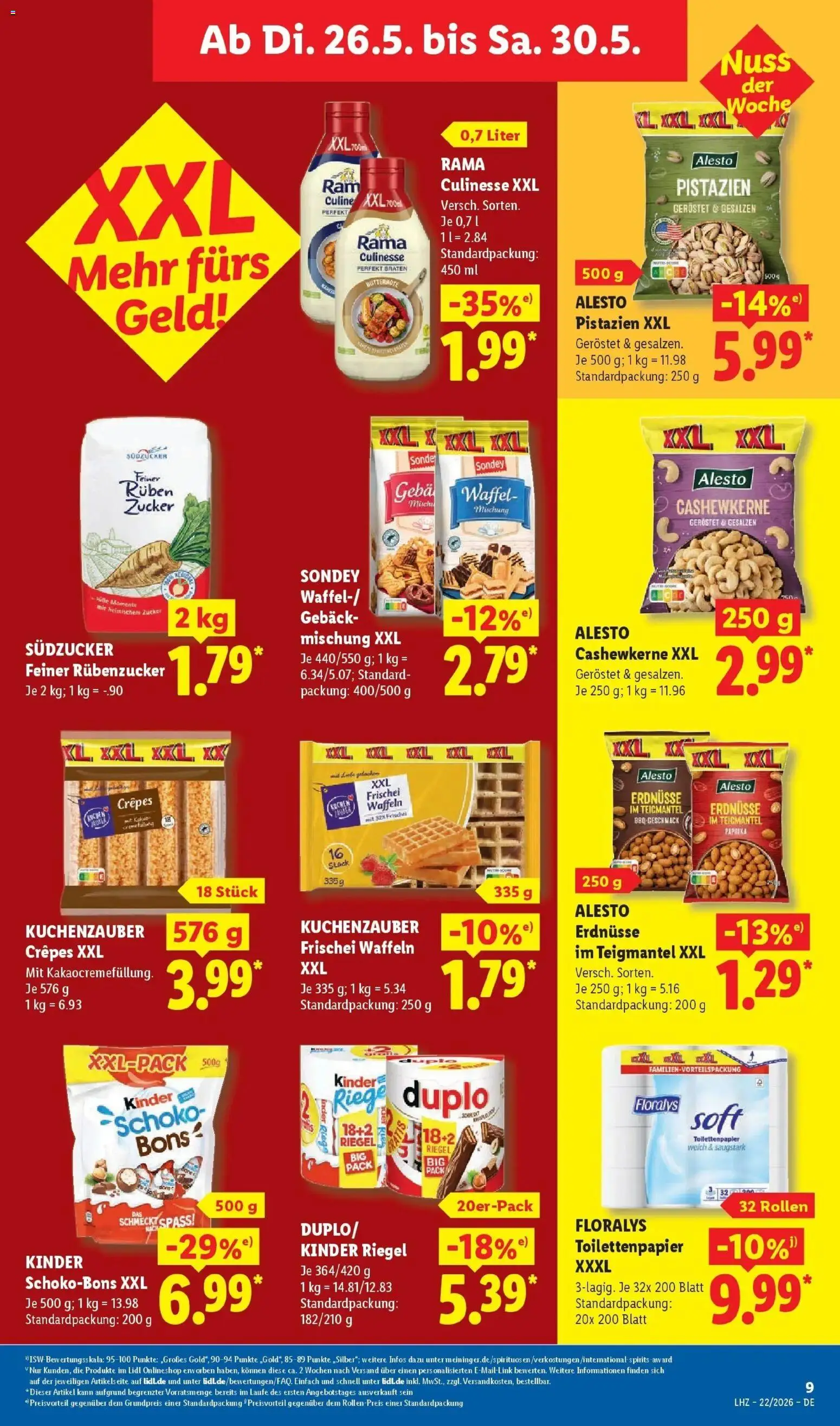 Lidl Německo leták od 26.05.2026 | Strana: 15 | Produkty: Rama, Kinder