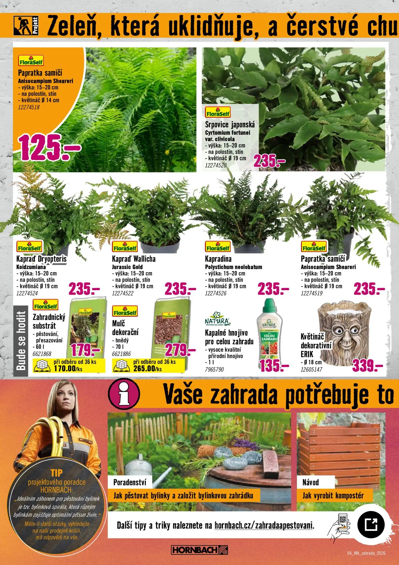 HORNBACH leták - Trvalky od 06.05.2026 | Strana: 4 | Produkty: Zahrada, Substrát, Hnojivo, Květináč