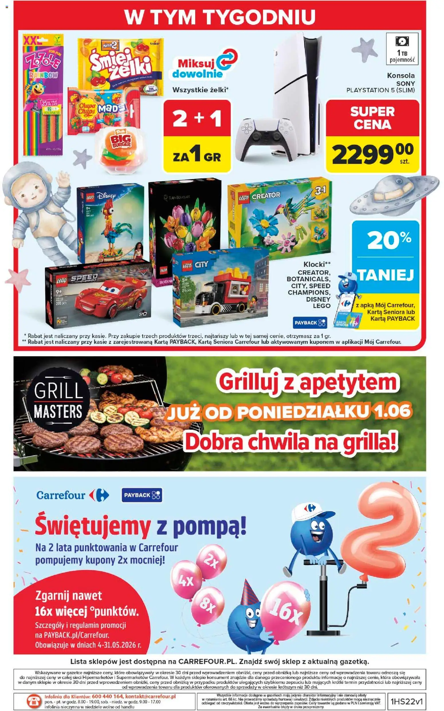 Carrefour gazetka od 25.05.2026 | Strona: 50 | Produkty: Karta, Playstation, Grill, Konsola