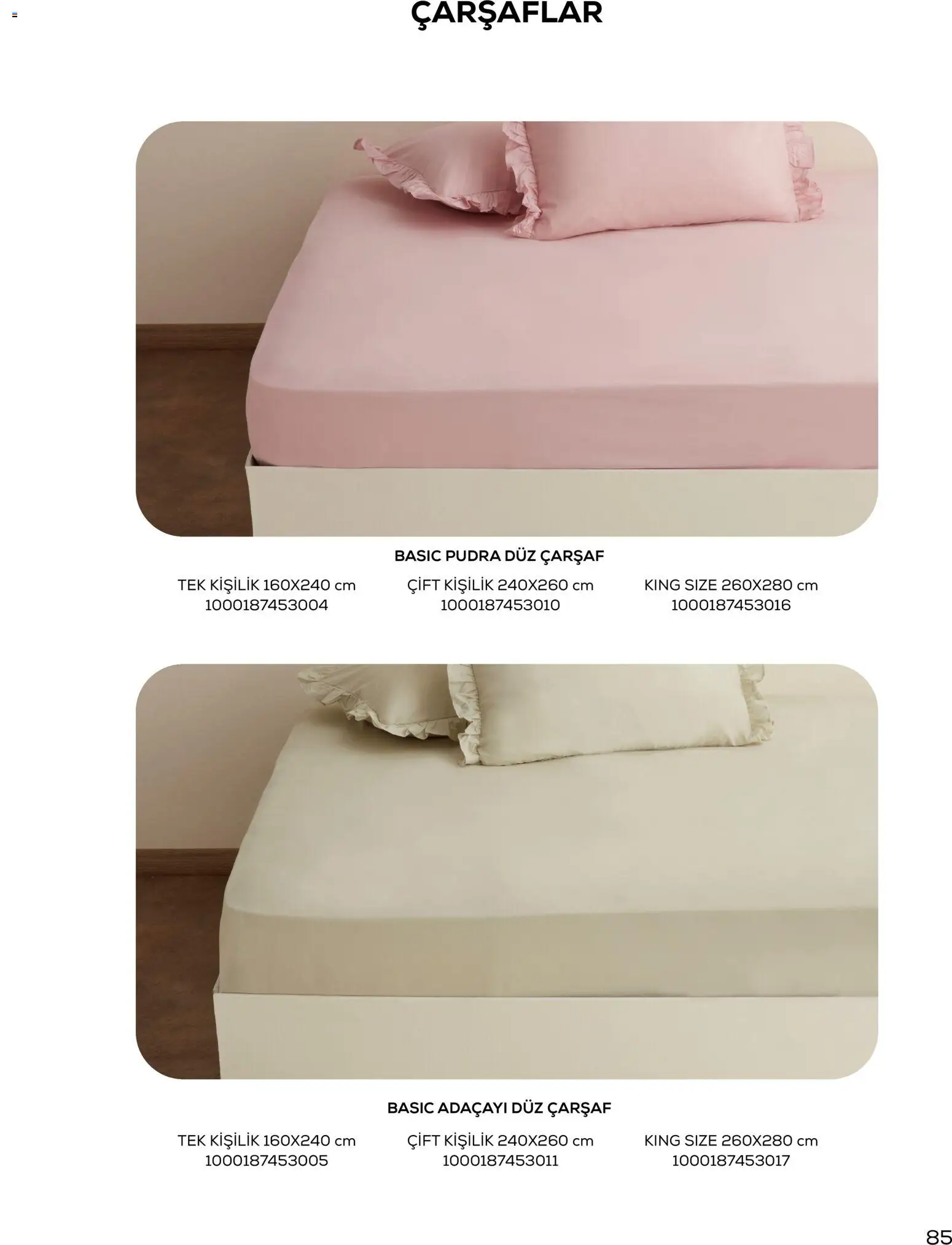 Karaca Home Katalog - 01.03.2026 tarihinden itibaren geçerlidir | Sayfa: 85 | Ürünler: Çarşaf, Pudra