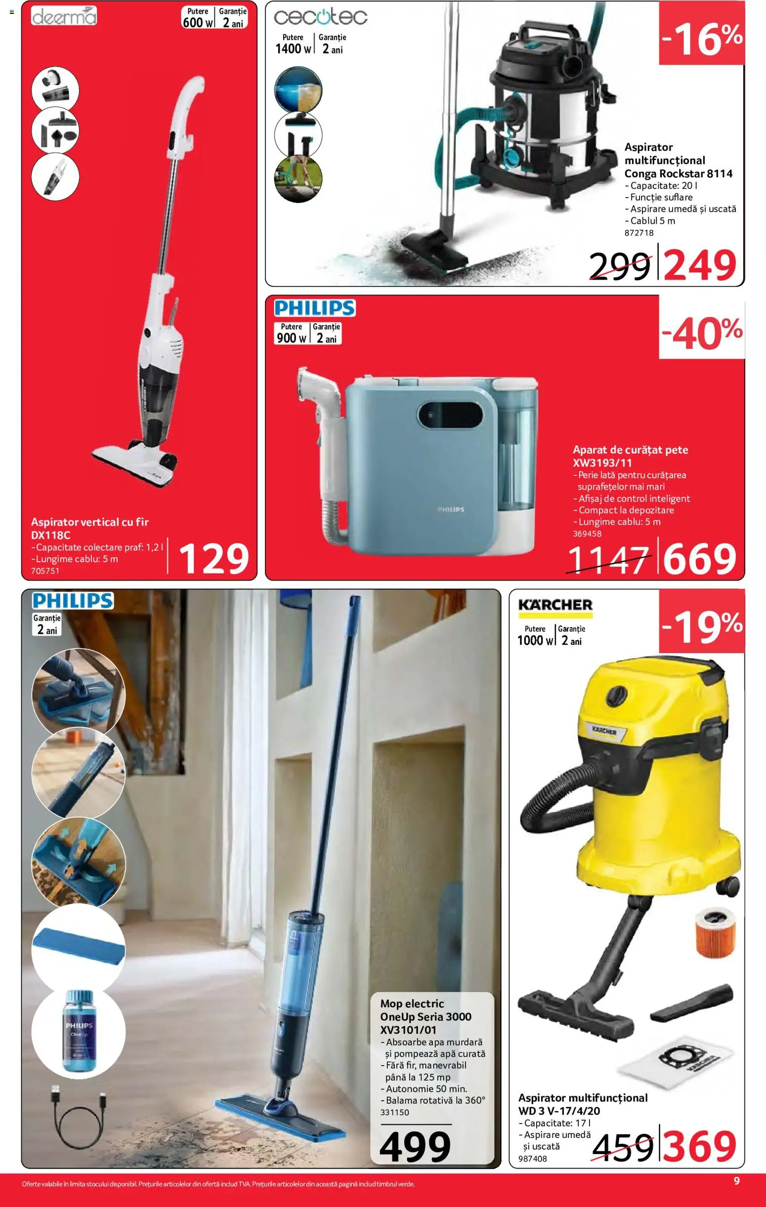 Noul catalog Selgros – valabil de la 02.10.2026 | Pagină: 9 | Produse: Aspirator vertical, Aparat, Apă, Depozitare
