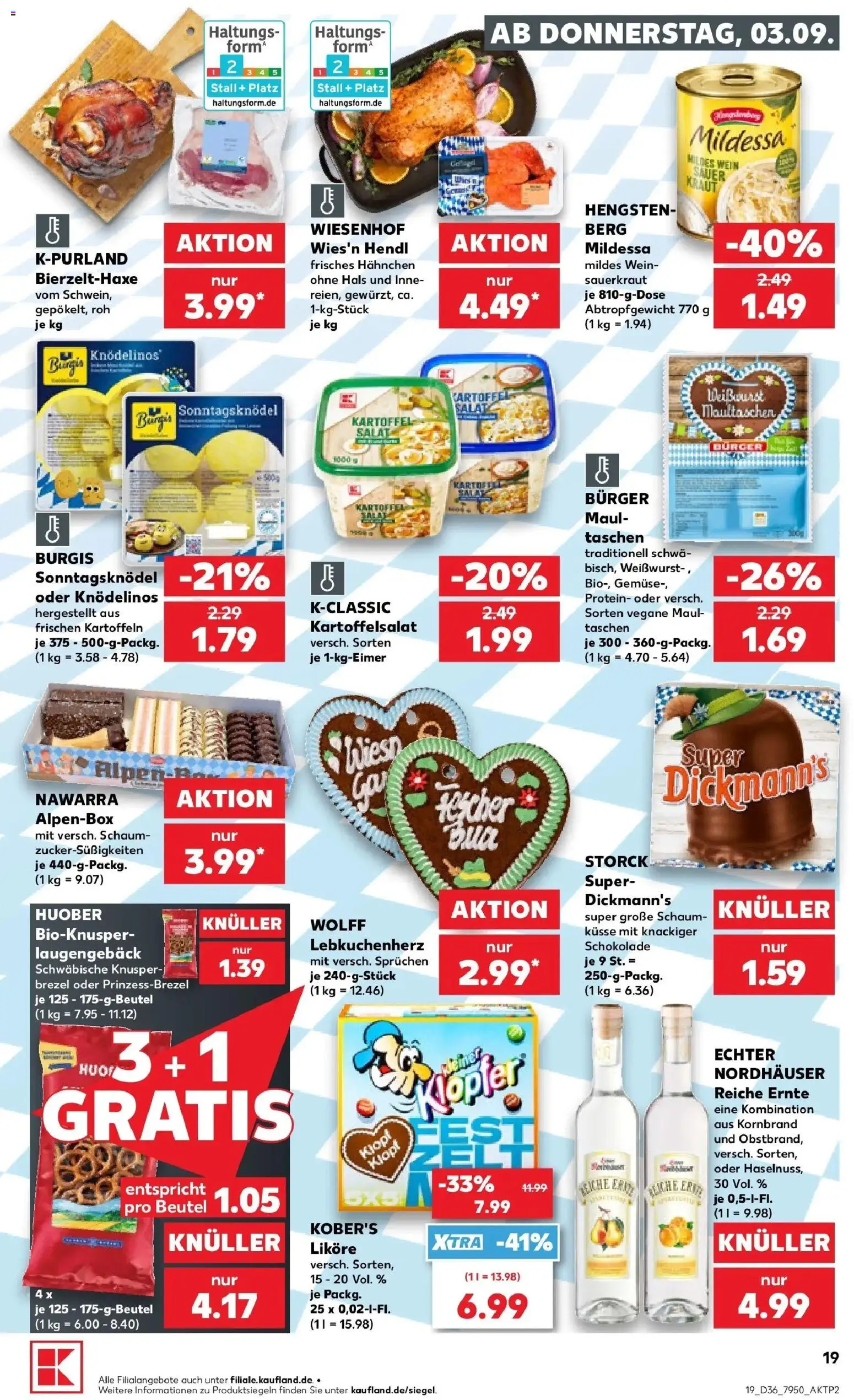 Prospekt Kaufland ab 31.08.2026 » Angebote Online zum Blättern | Seite: 28 | Produkte: Schokolade, Weißwurst, Kraut, Wein