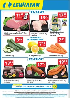 Pogląd oferty "Lewiatan gazetka - Lublin" - ważna od 23.07.2026 | Strona: 2 | Produkty: Kurczak, Schab, Cukinia, Marchewka