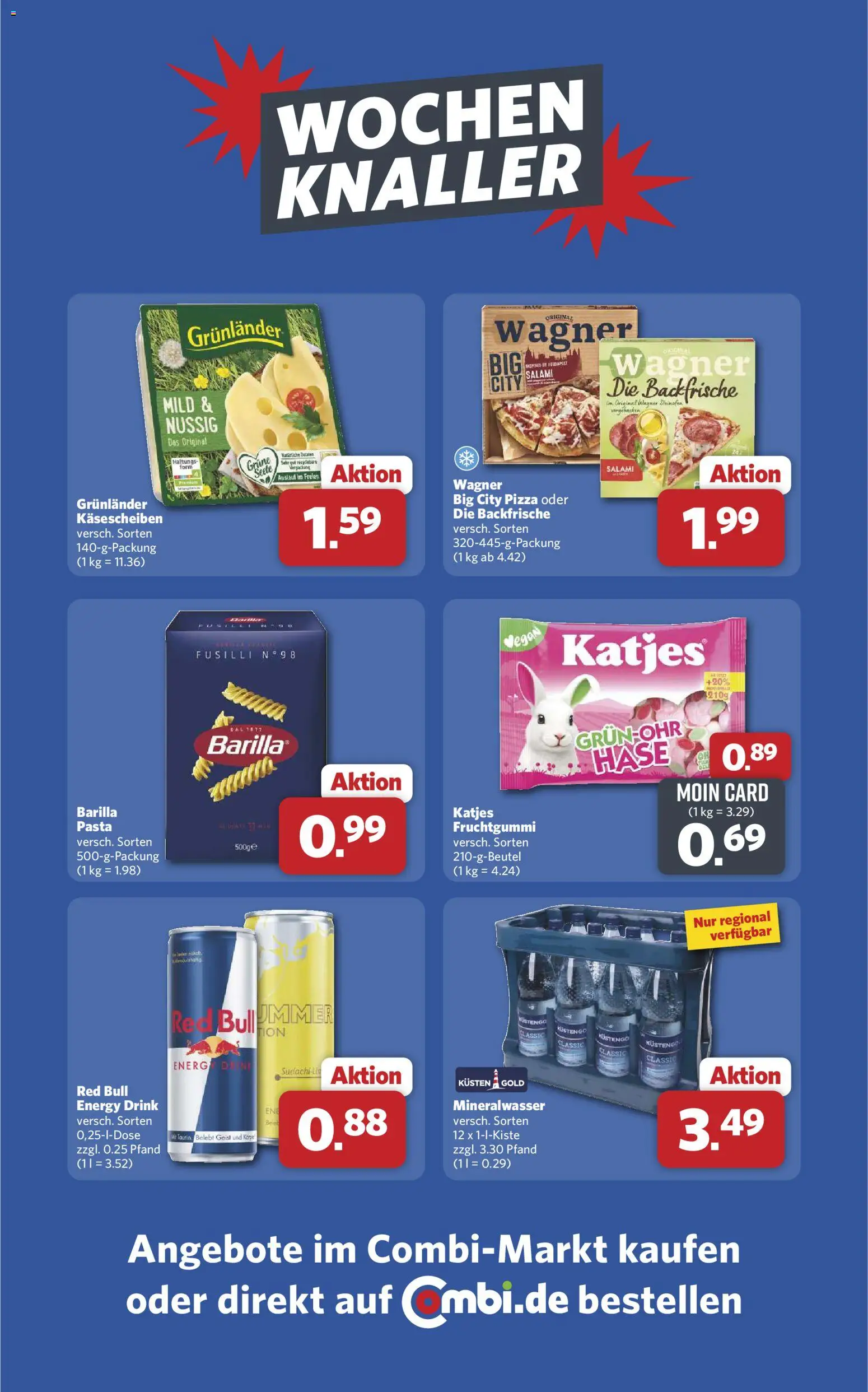 Combi Wochenknaller – gültig ab 06.06.2026 | Seite: 1 | Produkte: Katjes, Grunlander, Salami, Pizza