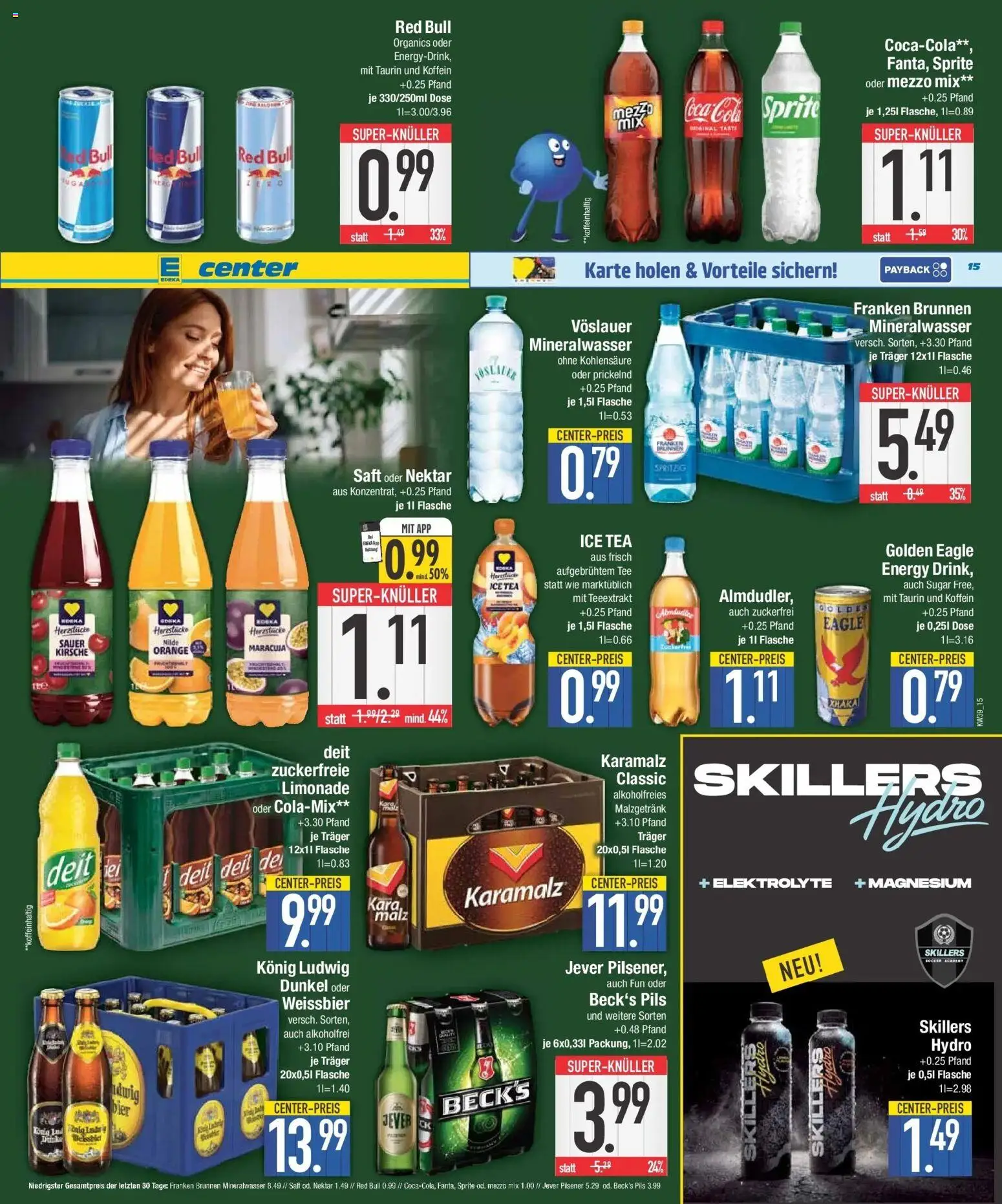 Edeka Prospekt Unterhaching (ab 21.09.2026) » Angebote Online | Seite: 15 | Produkte: Cola, Pils, Limonade, Saft