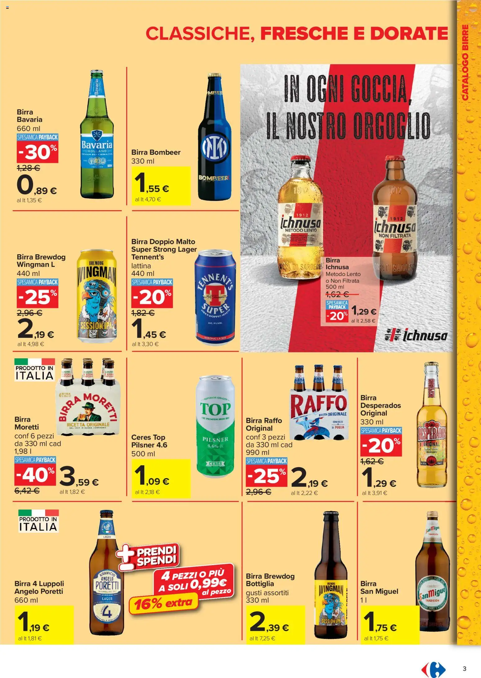 Volantino Carrefour del 03.06.2026 | Pagina: 3 | Prodotti: Tennent's, Birra, Top, Ceres