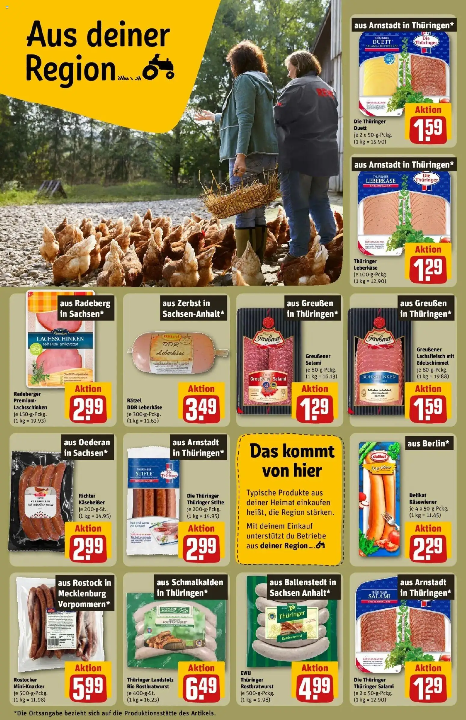 Rewe Prospekt Elsterwerda – gültig ab 27.07.2026 | Seite: 28 | Produkte: Salami, Leberkase