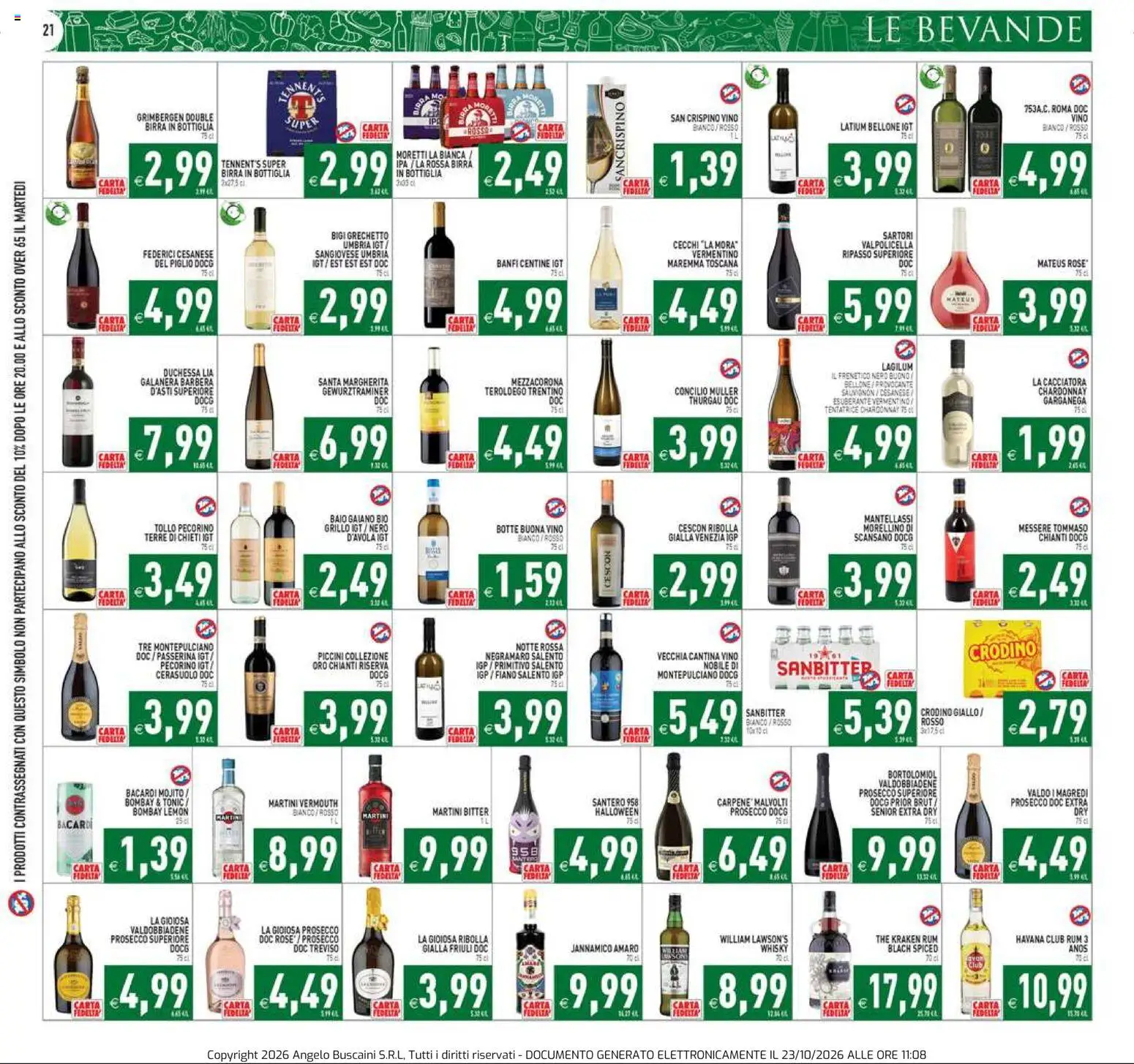 Volantino PIM Supermercati del 23/10/2026 | Pagina: 21