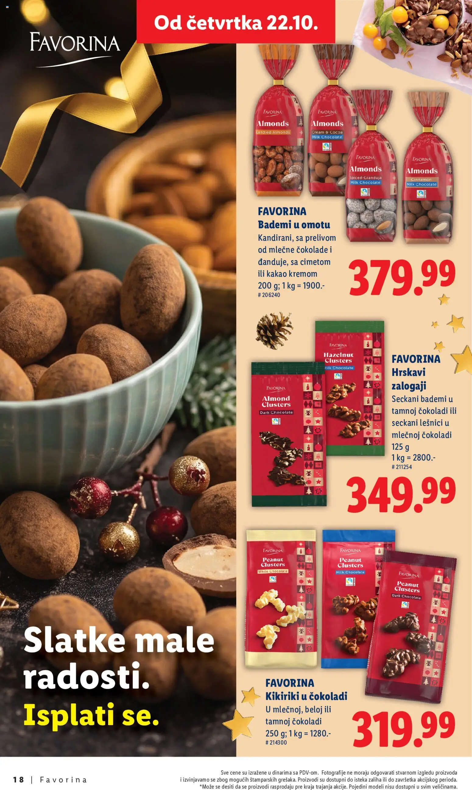 Lidl katalog - važi od 22.10.2026 | Strana: 18 | Proizvode: Kakao, Lešnici, Kikiriki