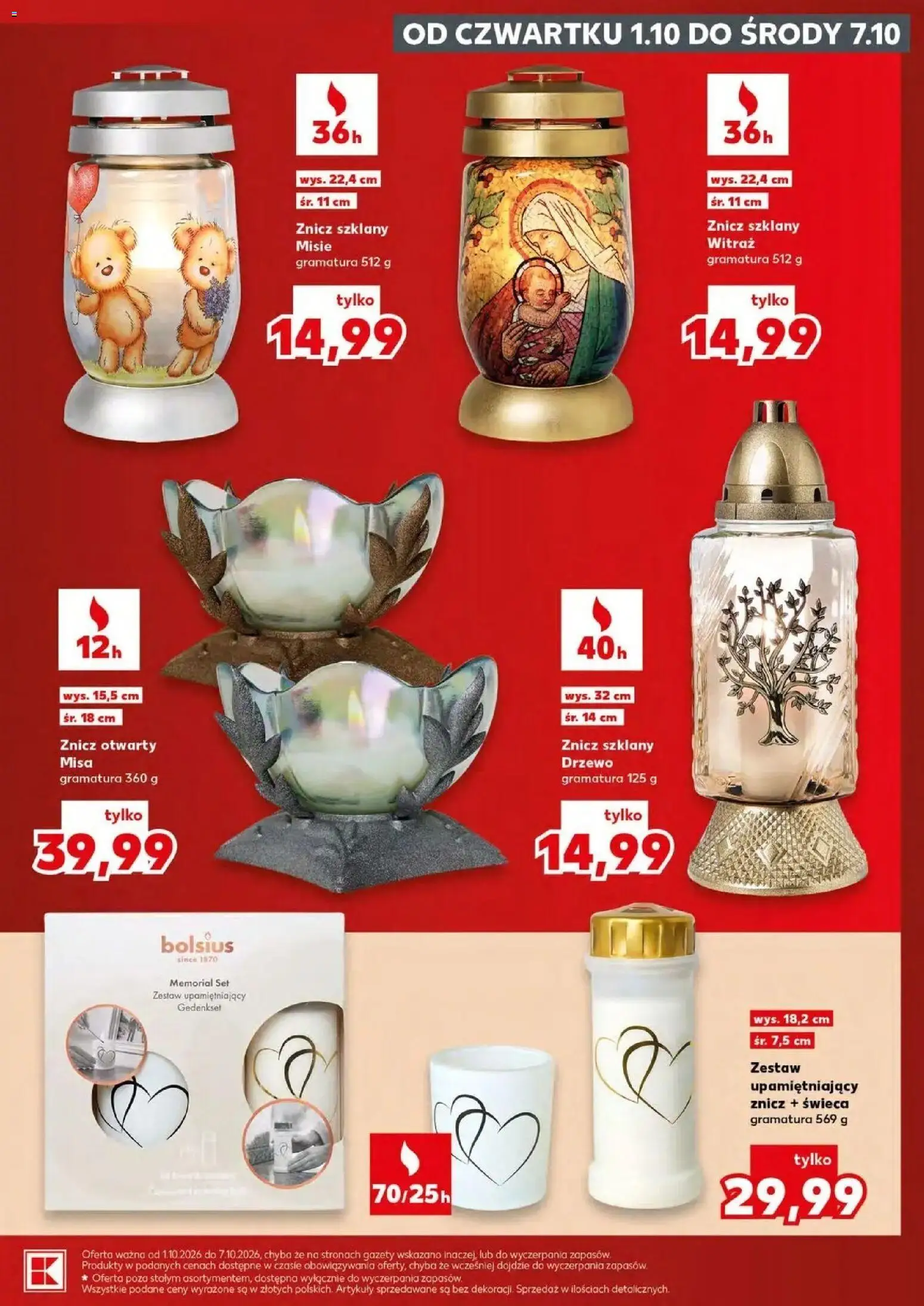 Kaufland gazetka - Znicze od 01.10.2026 - od jutra PDF | Strona: 7 | Produkty: Świeca, Gazety