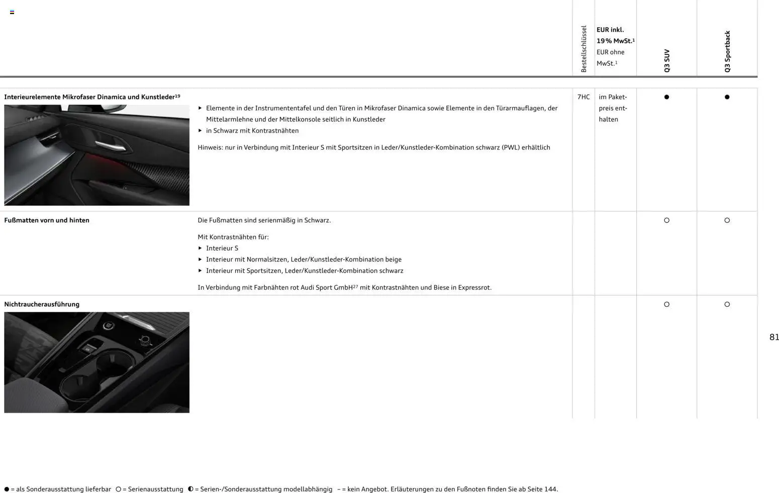 Audi Q3 – gültig ab 29.01.2026 | Seite: 81