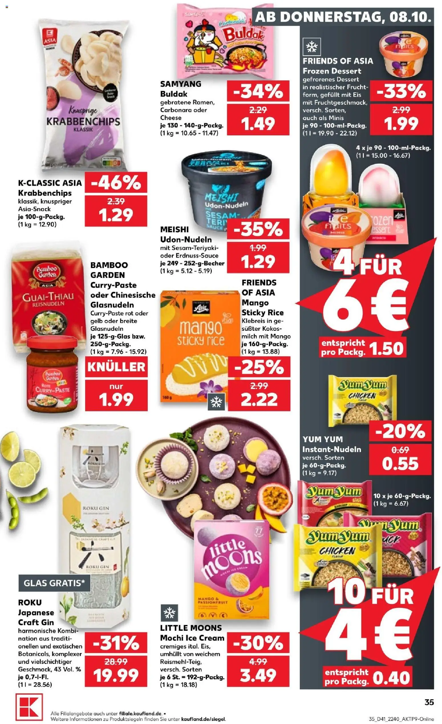 Kaufland Prospekt Stuttgart – gültig ab 08.10.2026 | Seite: 37 | Produkte: Milch, Gin, Eis, Mochi