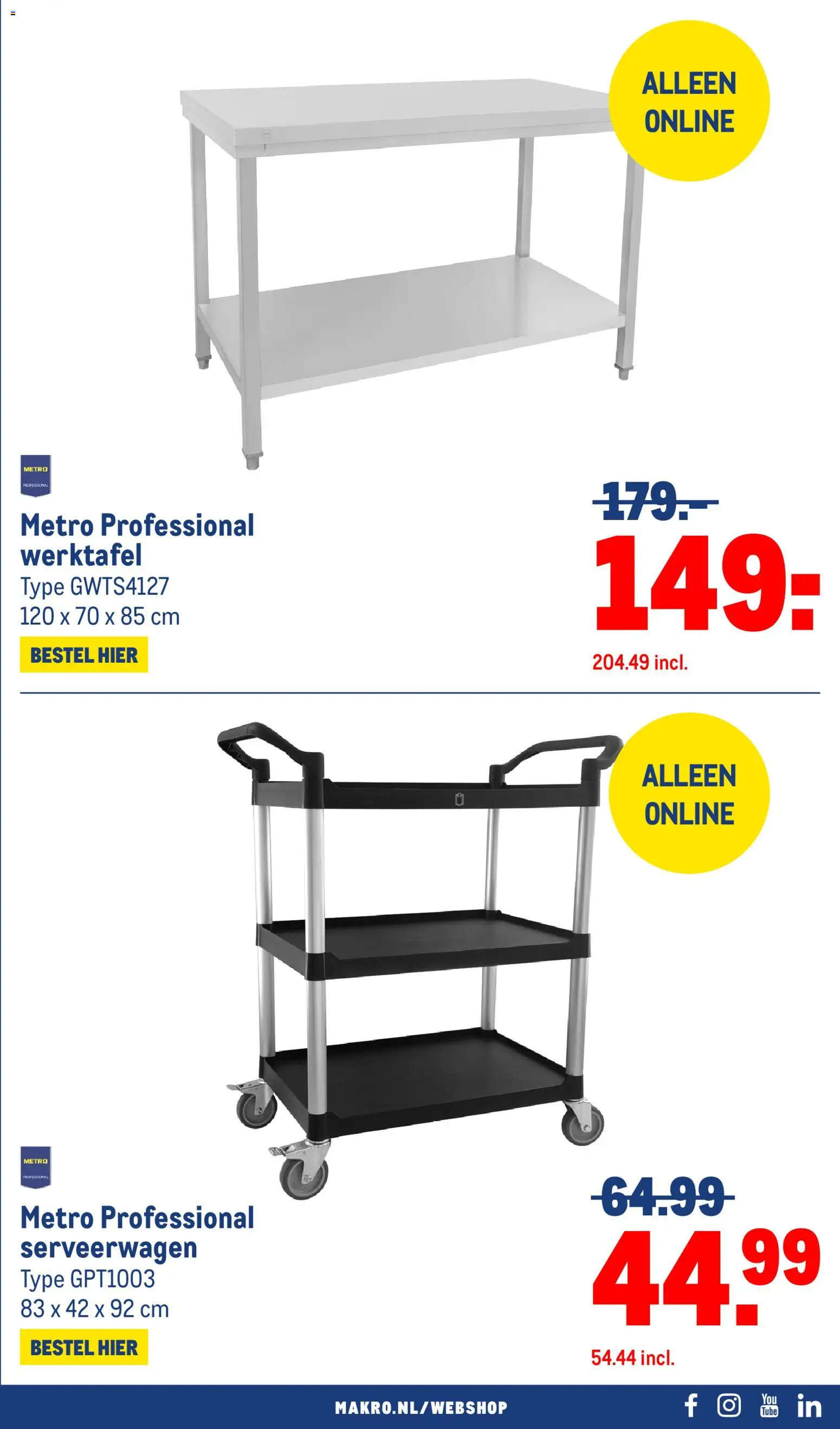 {H1} | Pagina: 51 | Producten: Werktafel