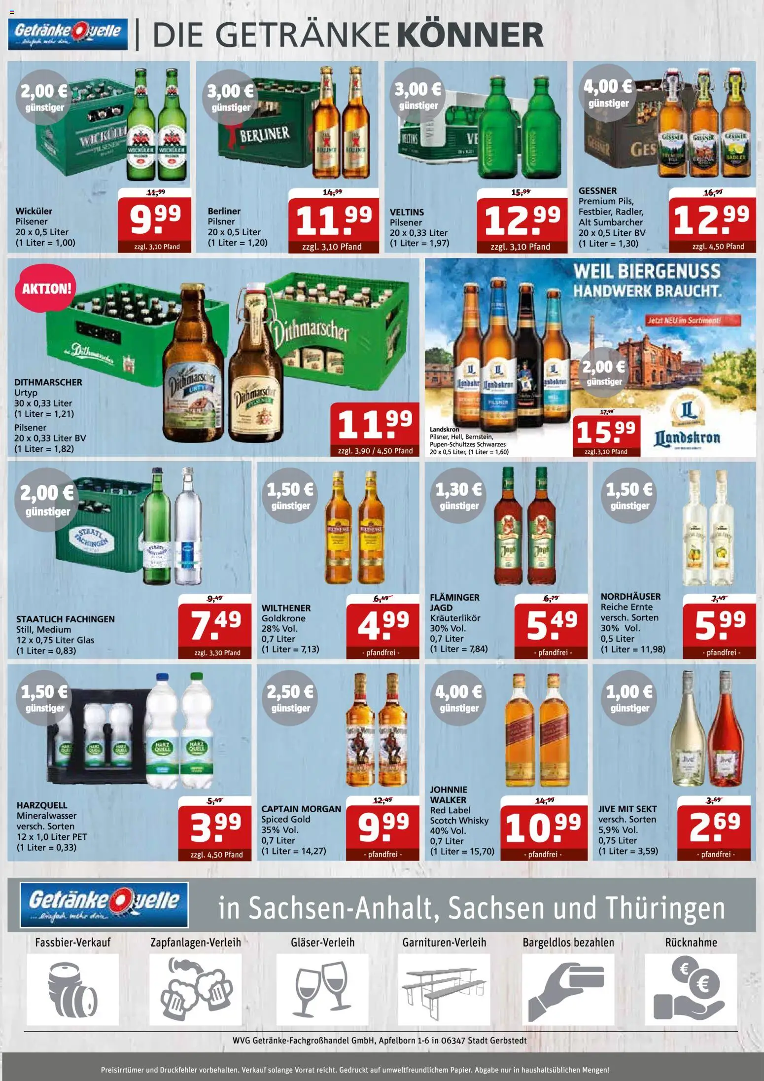 Getränke Quelle Prospekt – gültig ab 07.06.2026 | Seite: 6 | Produkte: Berliner, Whisky, Mineralwasser, Veltins