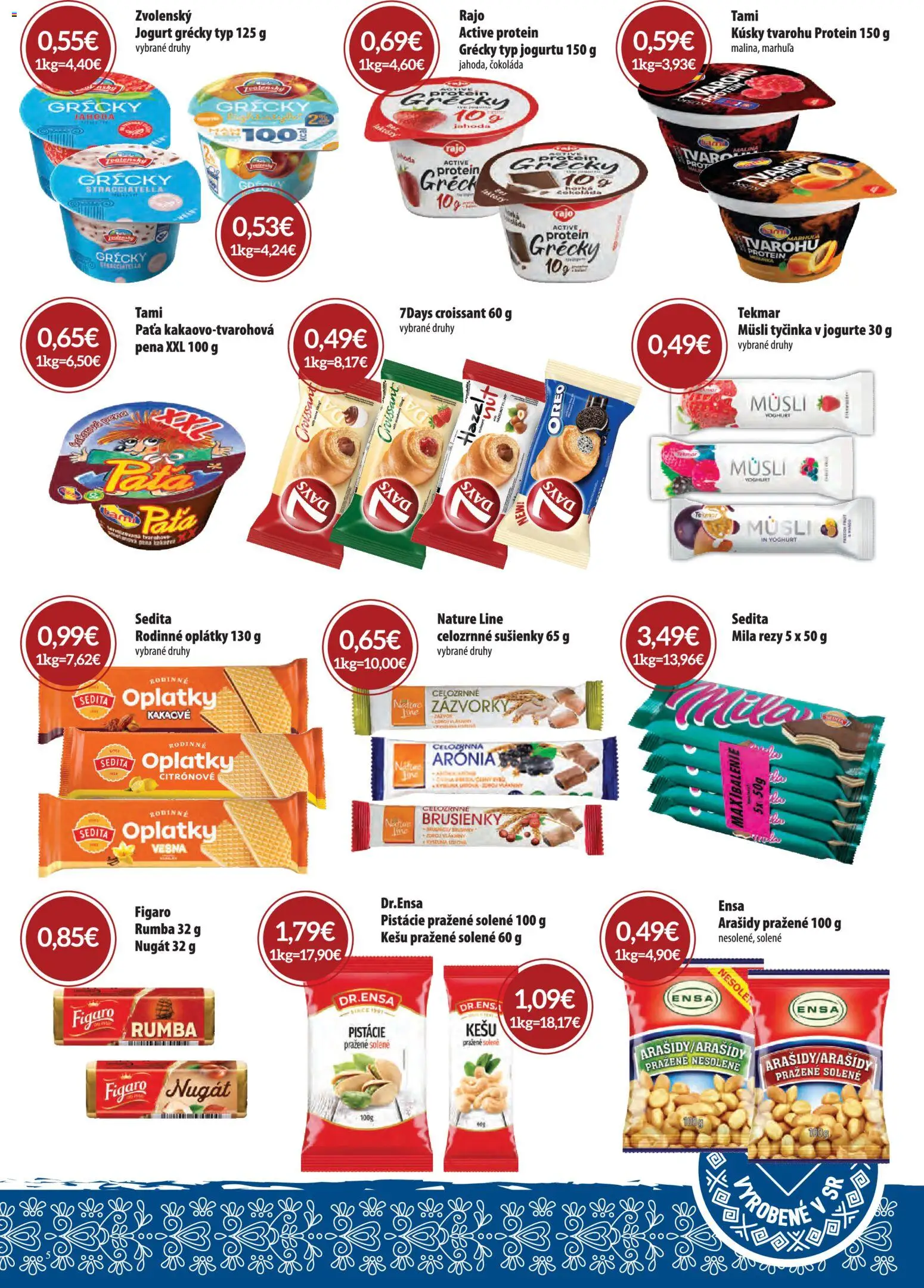 Nové CBA Verex akcie – leták je platný od 02.07.2026 | Strana: 5 | Produkty: Jogurt, Protein, Mila, Pistácie