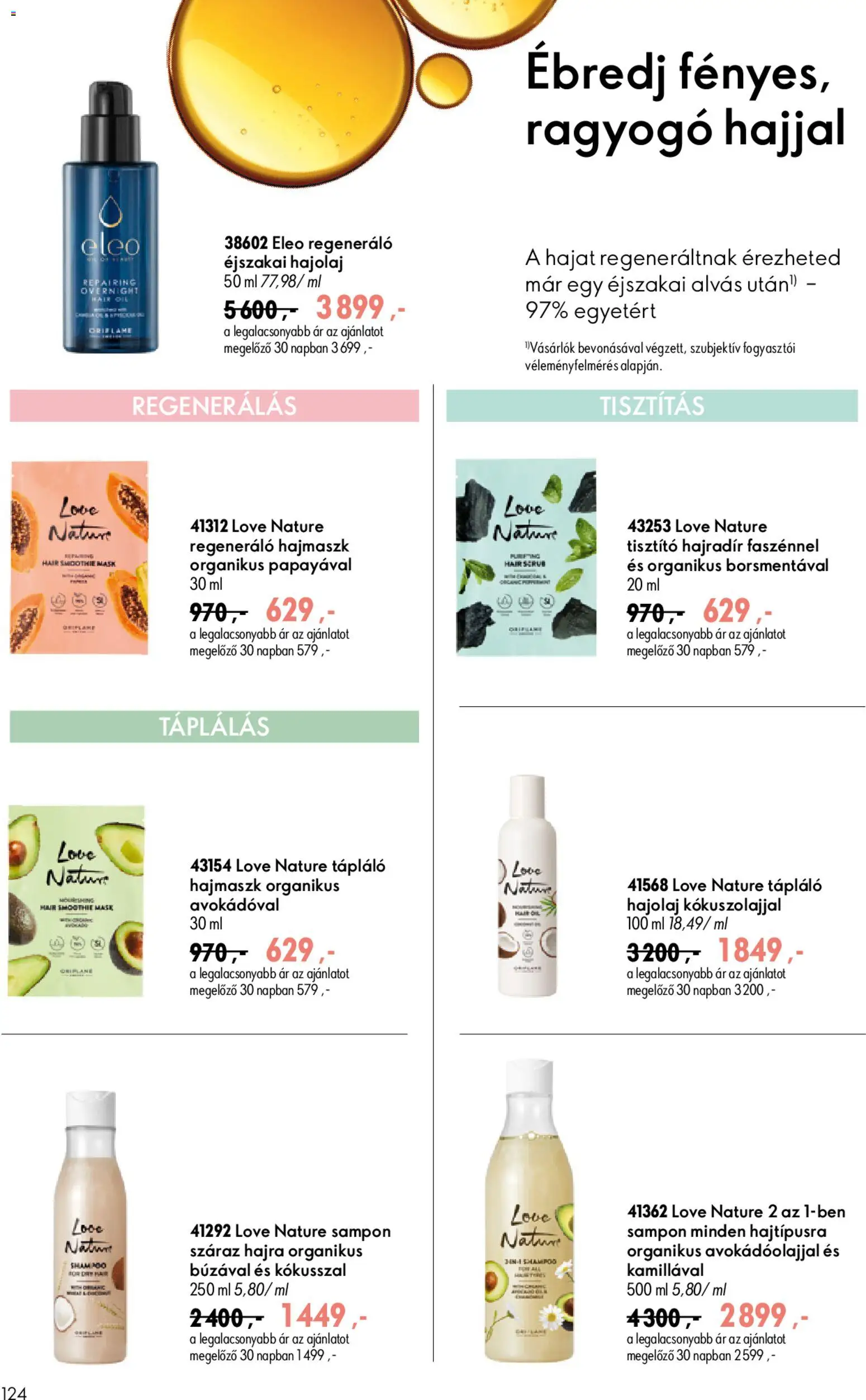 Oriflame akciós ujság - amely érvényes a következő dátumtól: 2026.07.08. | Oldal: 124 | Termékek: Sampon, Hajmaszk, Hajolaj, Smoothie