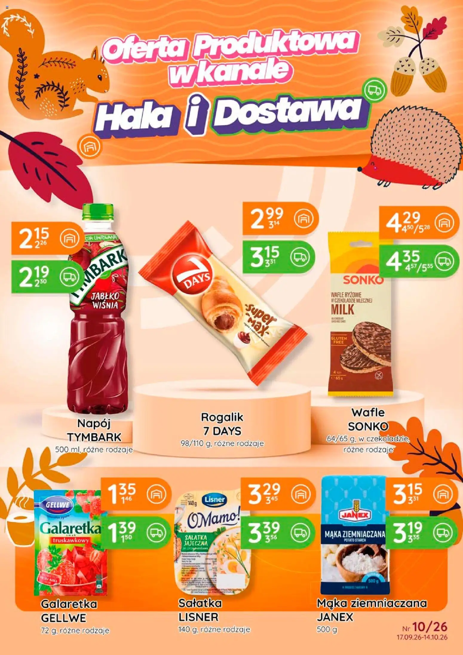 Eurocash gazetka od 17.09.2026 | Strona: 1 | Produkty: Galaretka, Mąka ziemniaczana, Sałatka, Mąka