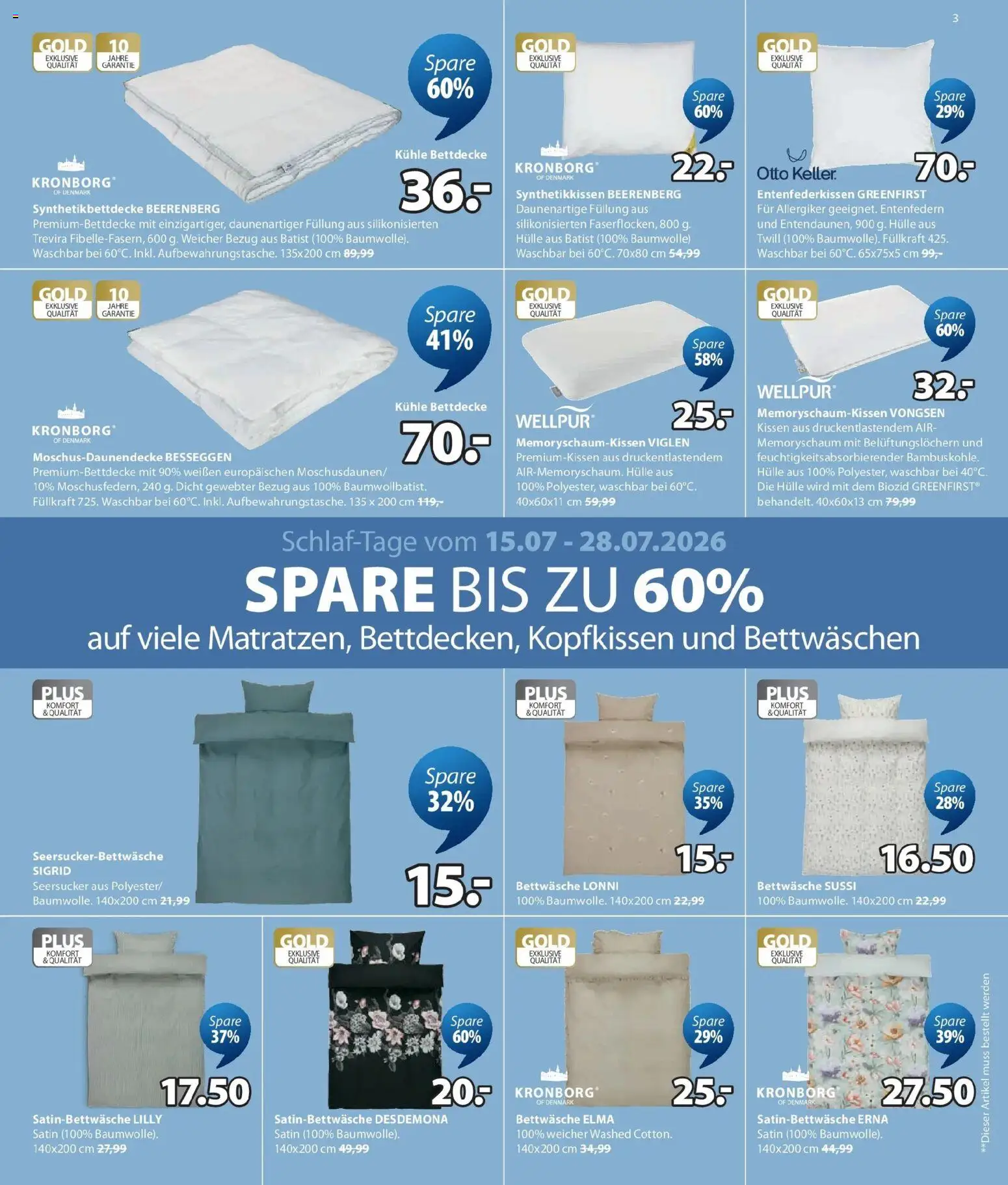 JYSK Sale Spare Bis Zu 70% gültig ab 29.07.2026 | Seite: 3 | Produkte: Hülle, Kissen