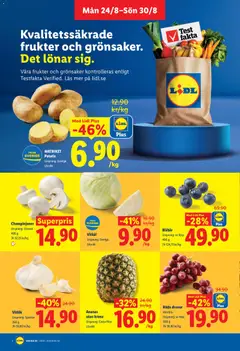 Ananas utan krona, Ursprung: Costa Rica, Lös vikt - Förhandsvisning av reklamblad från butik Lidl aktuell från 24/08/2026 | Sida: 2