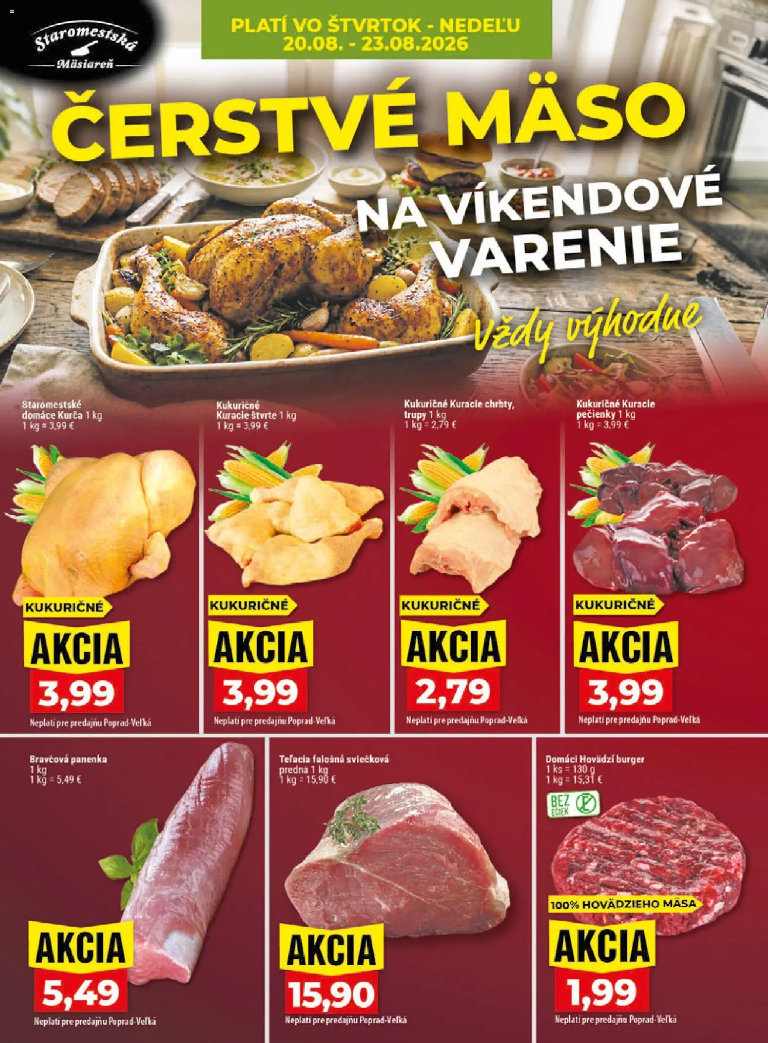 Nové Klas akcie – leták je platný od 17.08.2026 | Strana: 27 | Produkty: Falošná sviečková, Bravčová panenka, Mäso, Kuracie štvrte