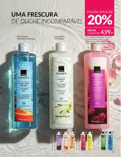 Pré-visualização Catálogo Avon Campanha 7 válido de 01/07/2026 | Página: 21 | Produtos: Gel de banho, Madeiras, Banho, Creme