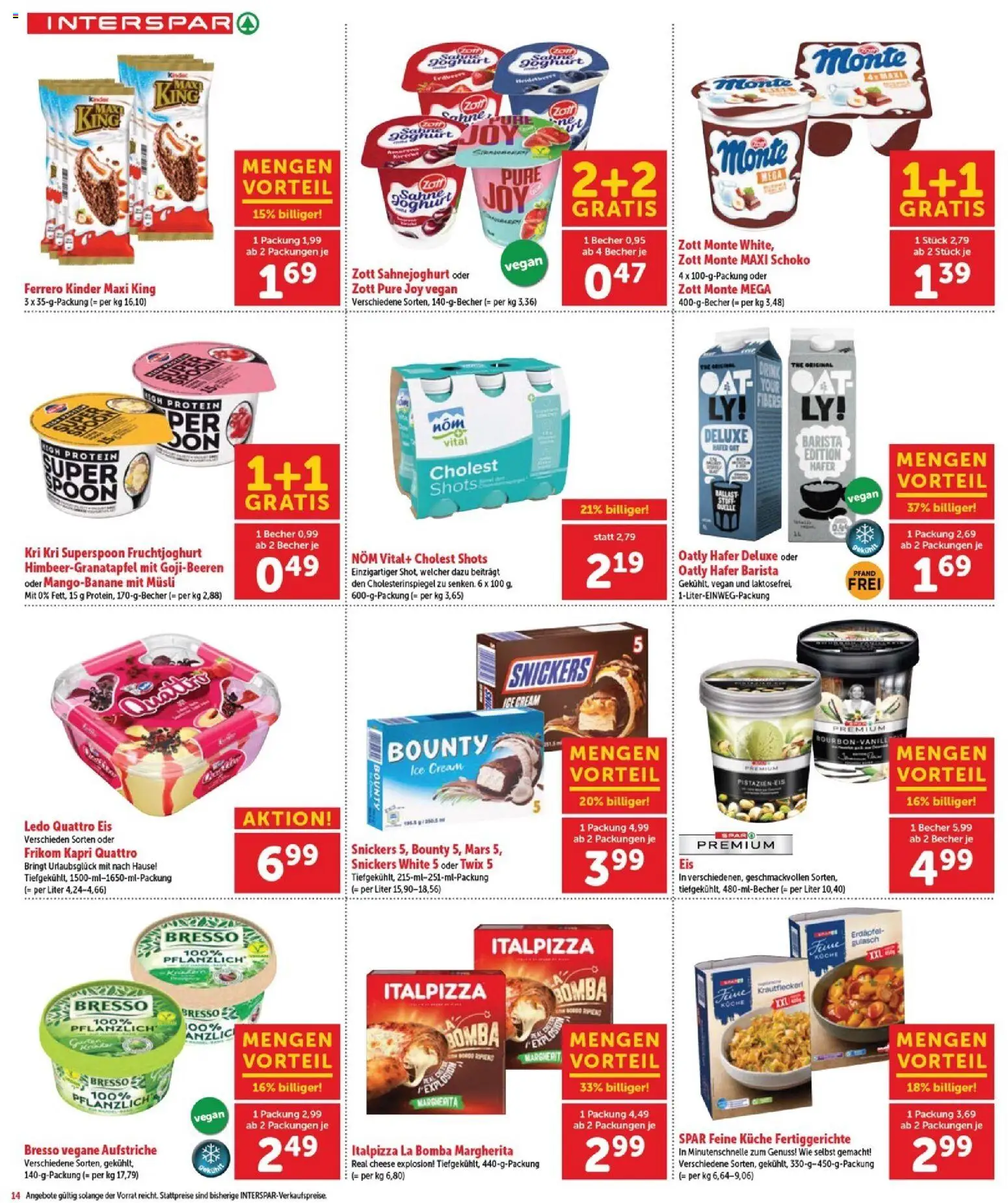 Interspar Flugblatt - Burgenland Nord gültig ab 21.05.2026 | Seite: 15 | Produkte: Sahne, Eis, Fertiggerichte, Joghurt