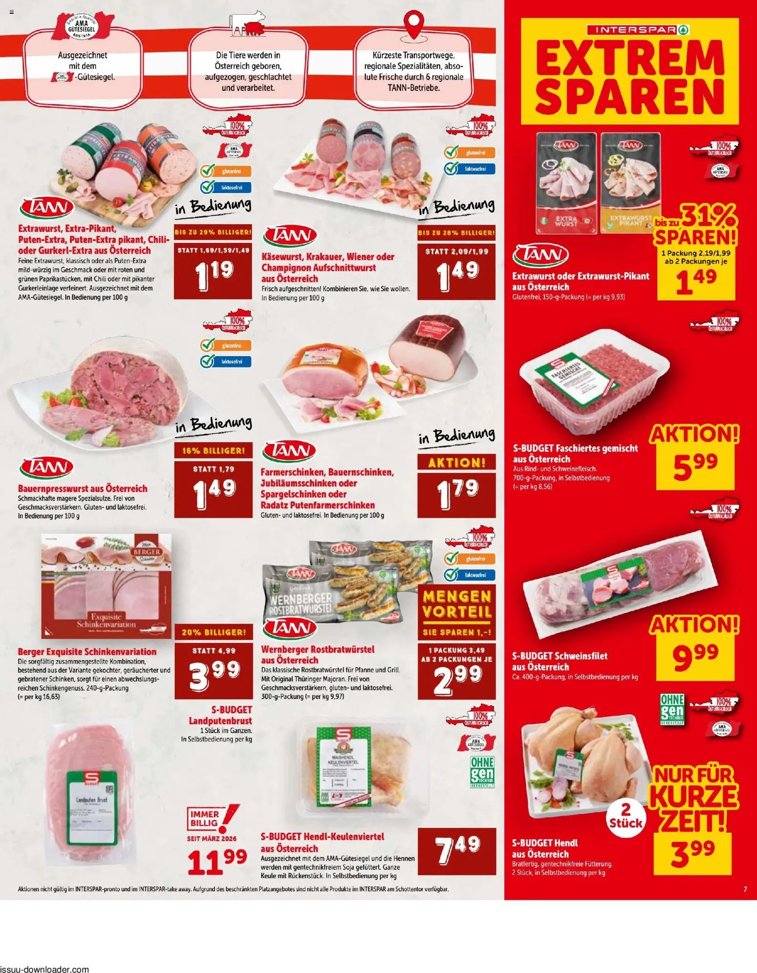 Interspar - Flugblatt gültig ab 07.05.2026 | Seite: 7 | Produkte: Wurst, Chili, Schweinefleisch