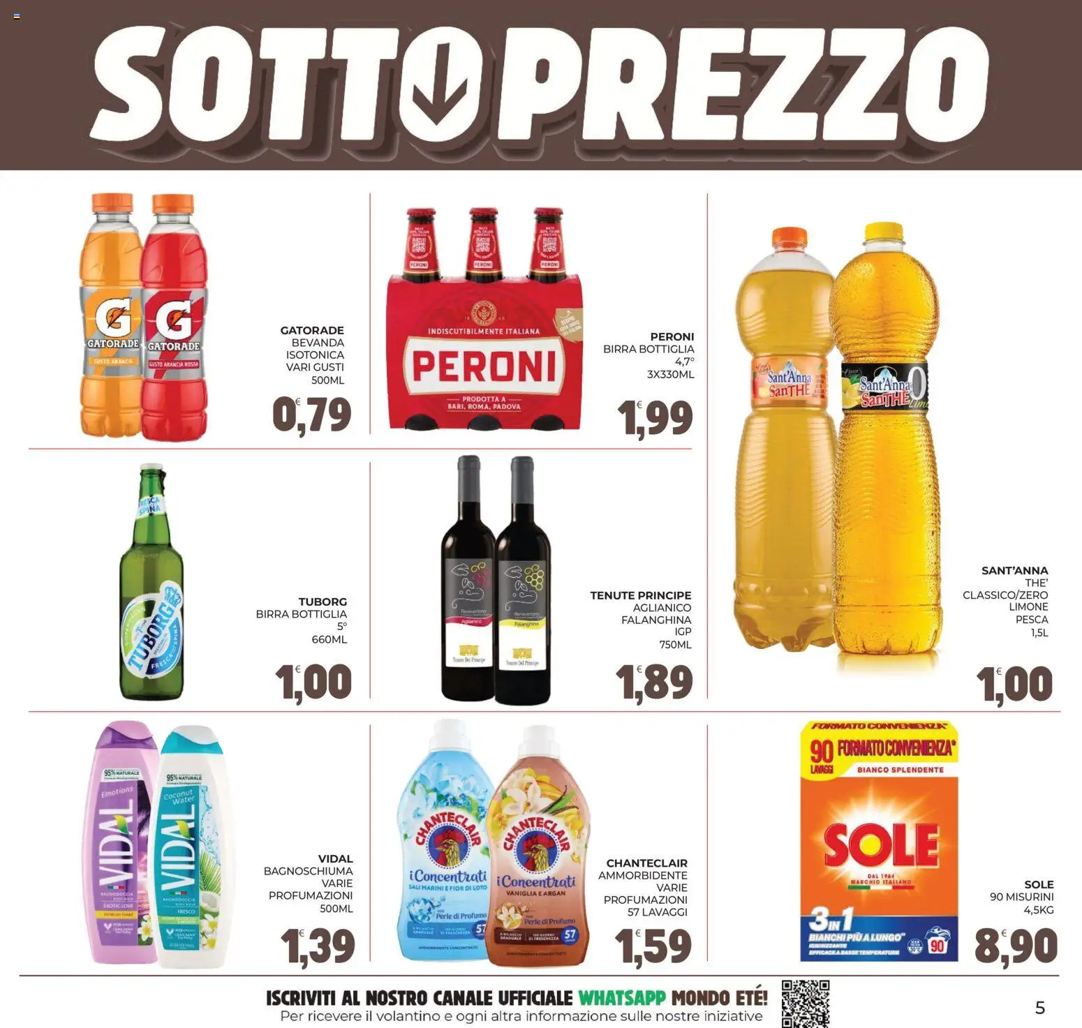 Volantino Eté del 28/07/2026 | Pagina: 5 | Prodotti: Bagnoschiuma, Birra, Ammorbidente, Profumo
