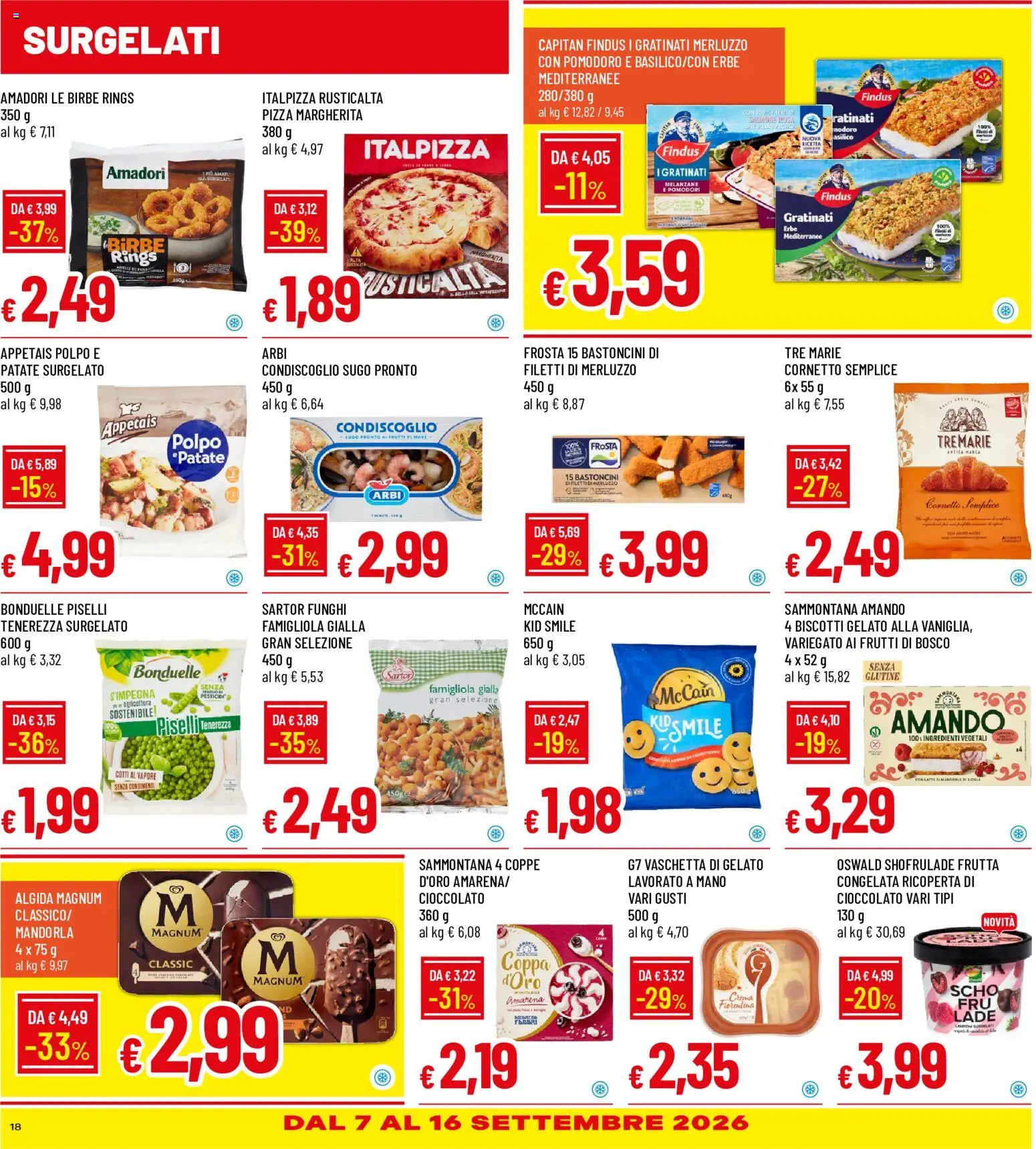 Volantino Galassia del 03/09/2026 | Pagina: 18 | Prodotti: Pizza, Polpo, Funghi, Ingredienti