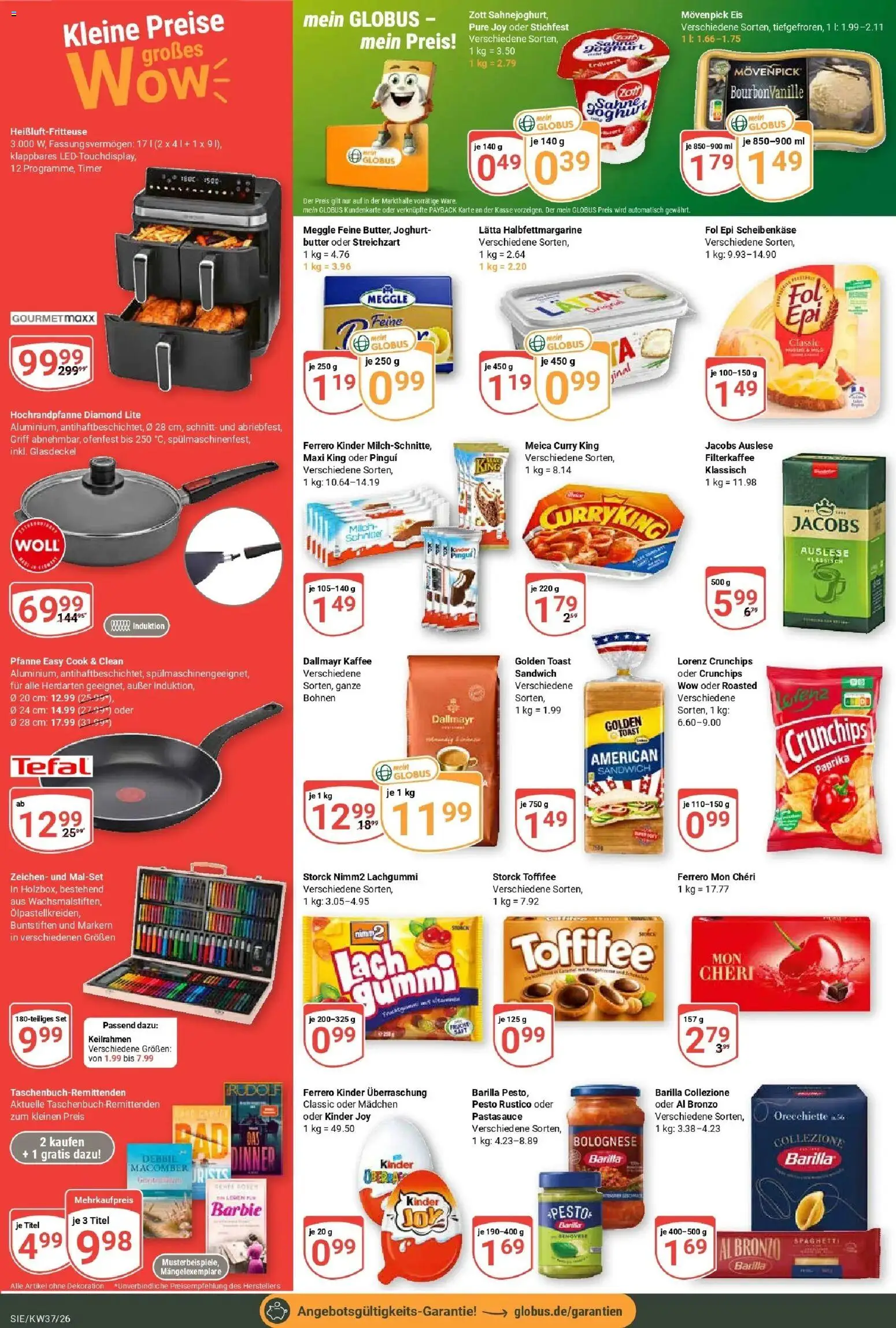 Globus Prospekt Siegen – gültig ab 07.09.2026 | Seite: 5 | Produkte: Toast, Movenpick eis, Dallmayr, Lorenz crunchips