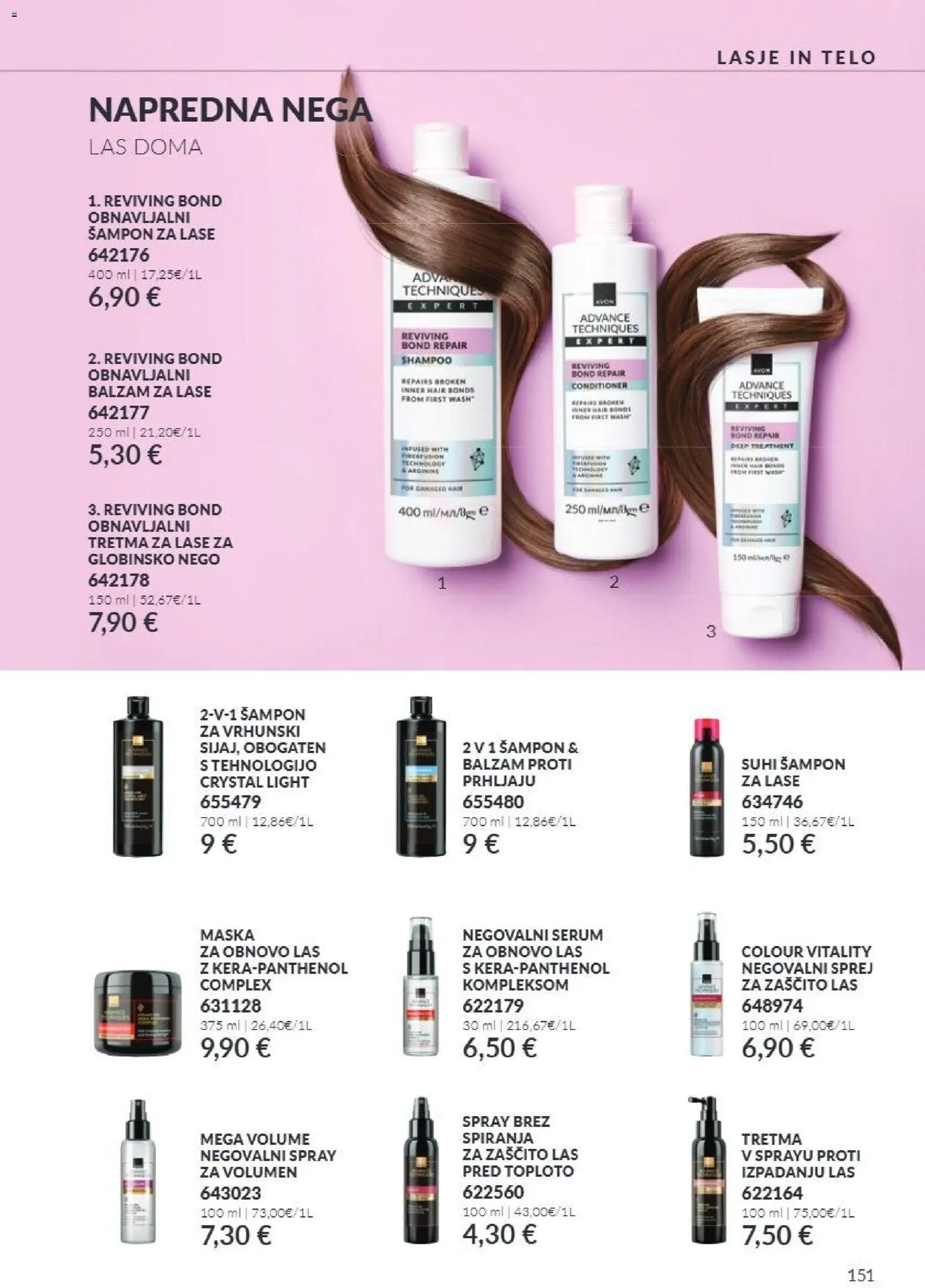 Novi Avon katalog ponudbe – veljaven od 01.10.2026 | Stran: 151 | Izdelki: Sampon, Balzam za lase, Maska