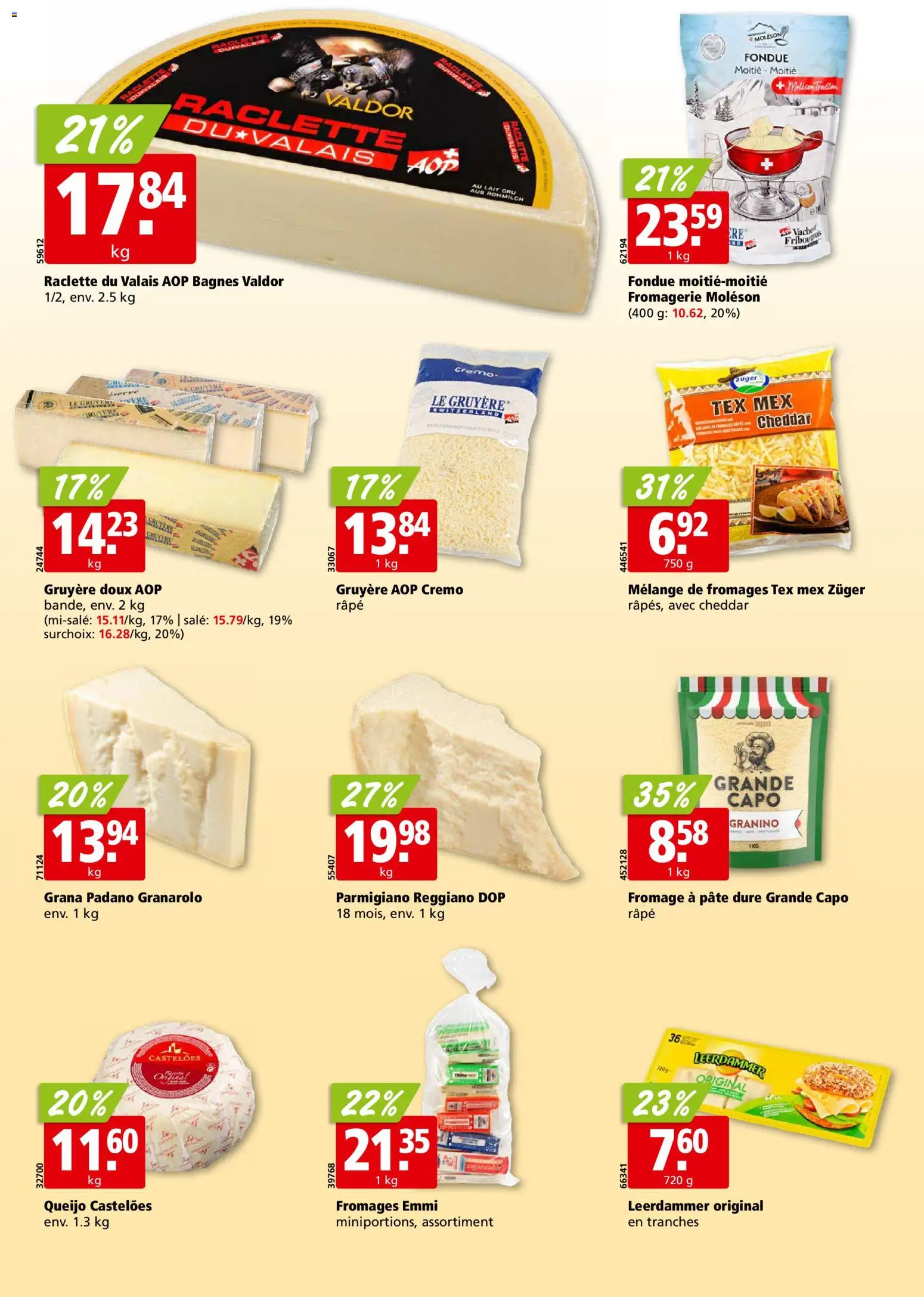 Aligro aktionen Chavannes, Matran, Genève, Sion – gültig ab 27.07.2026 | Seite: 16 | Produkte: Raclette, Fondue