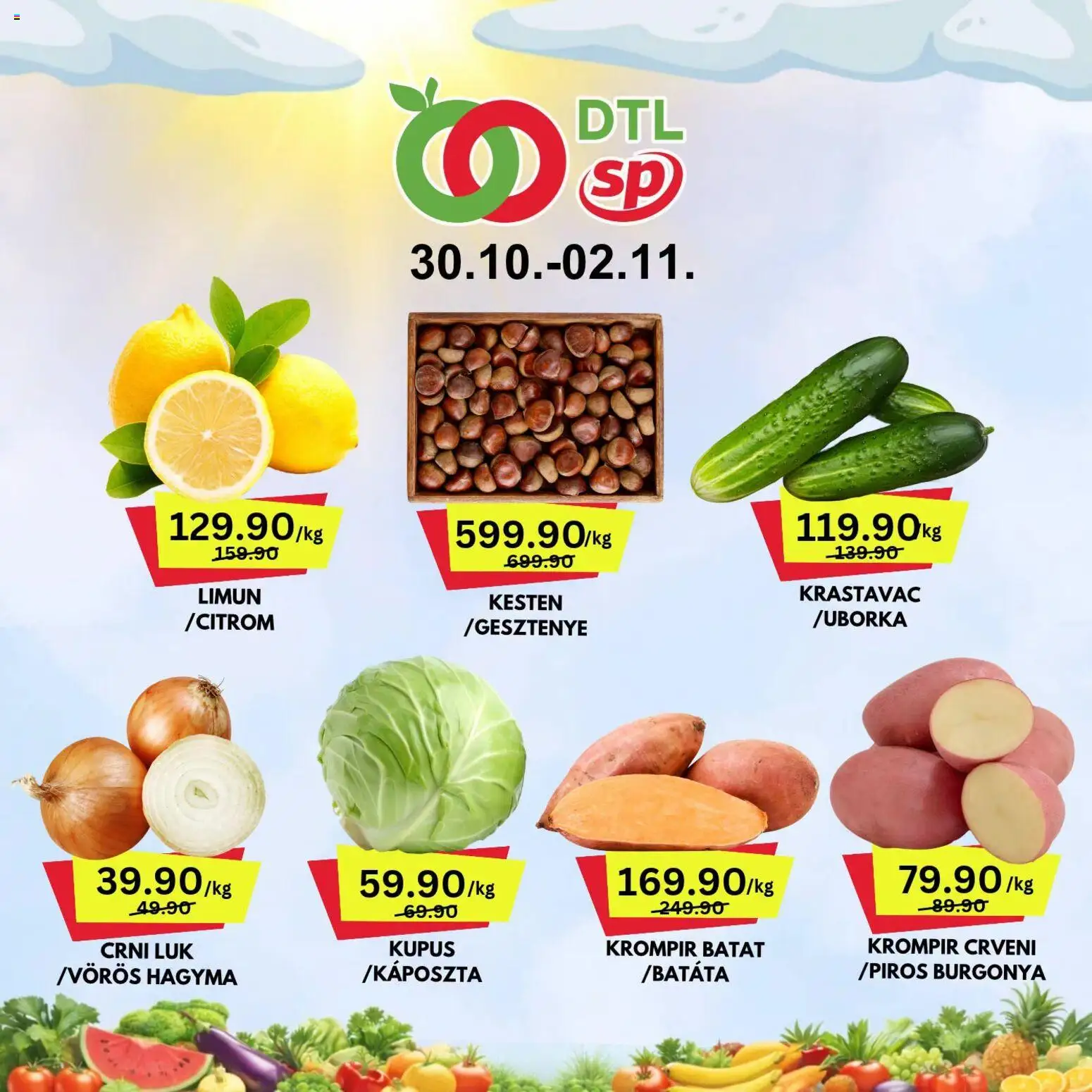 Senta Promet katalog - važi od 30.10.2026 | Strana: 1 | Proizvode: Krastavac, Krompir, Luk, Kupus