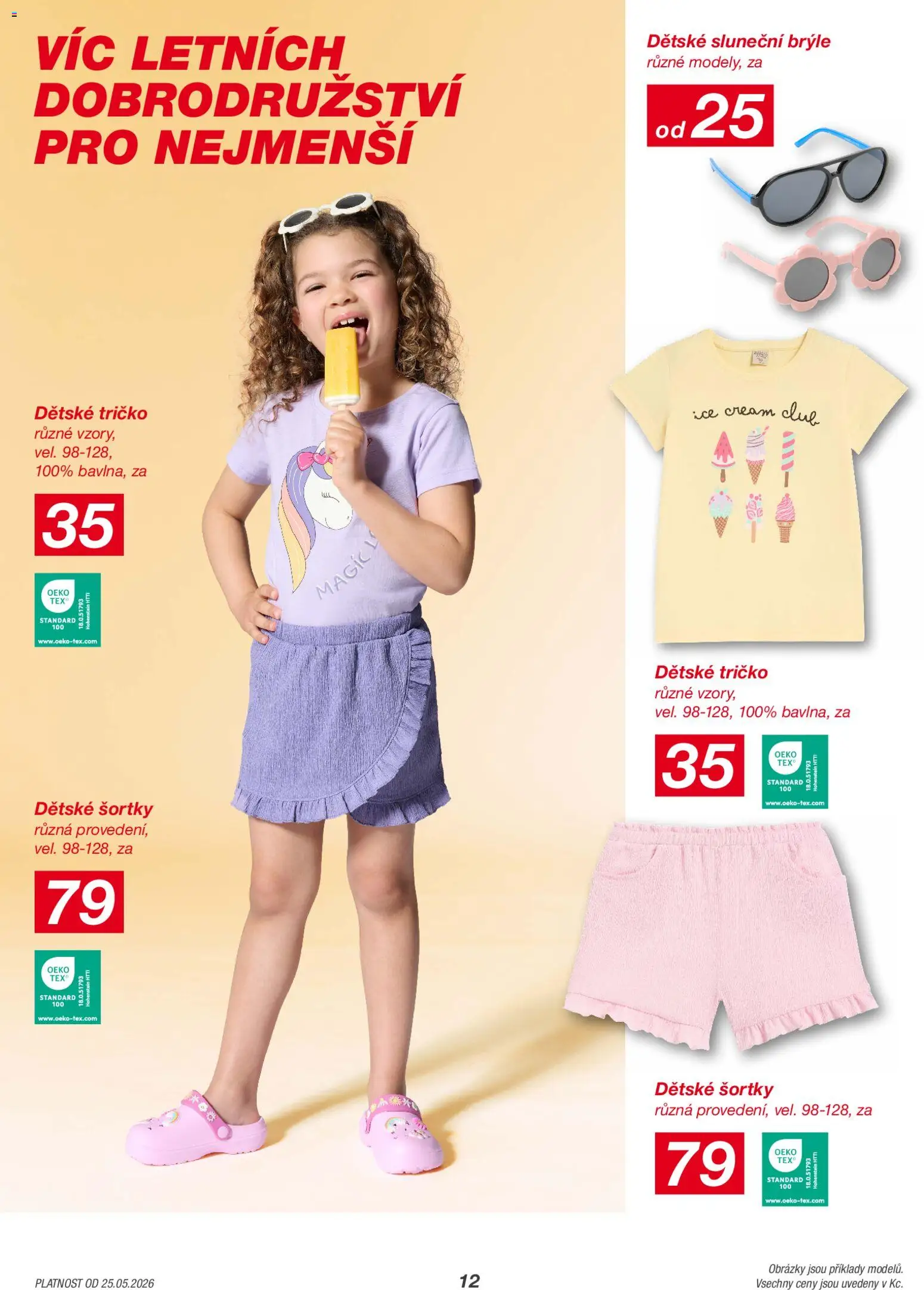 Kik leták od 25.05.2026 | Strana: 12 | Produkty: Tričko, Brýle, Sluneční brýle