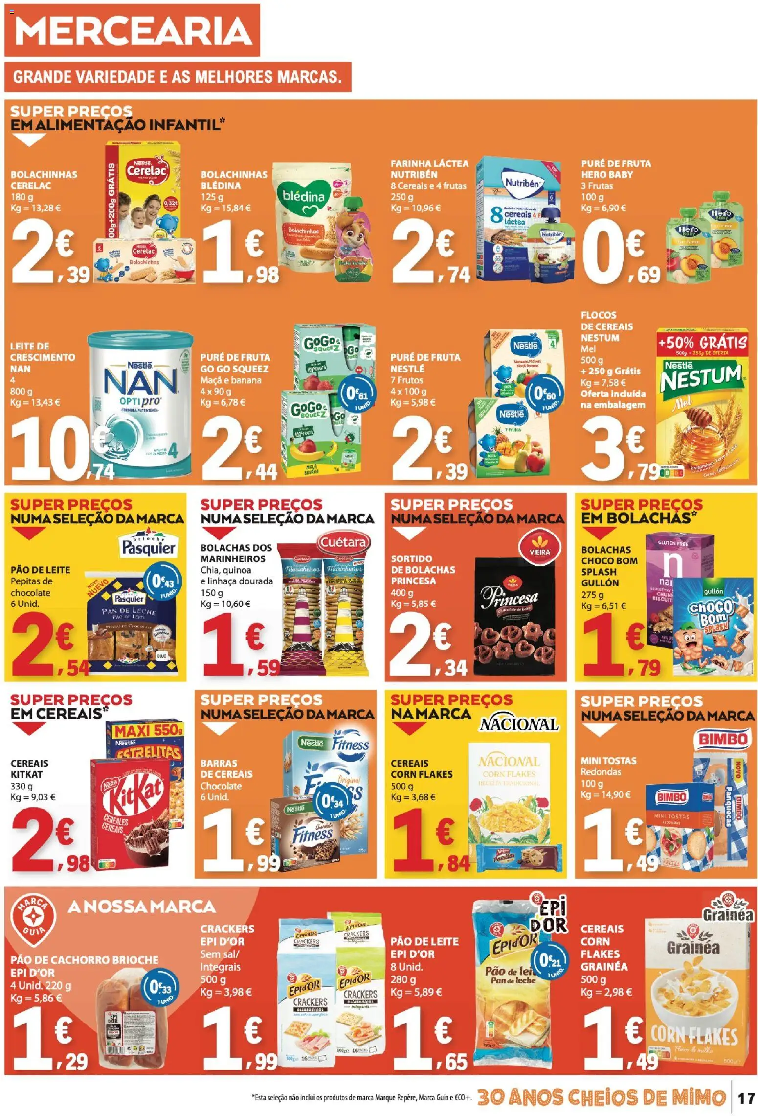E.Leclerc folheto │ válido de 06/08/2026 | Página: 17 | Produtos: Panquecas, Leite, Farinha, Flocos