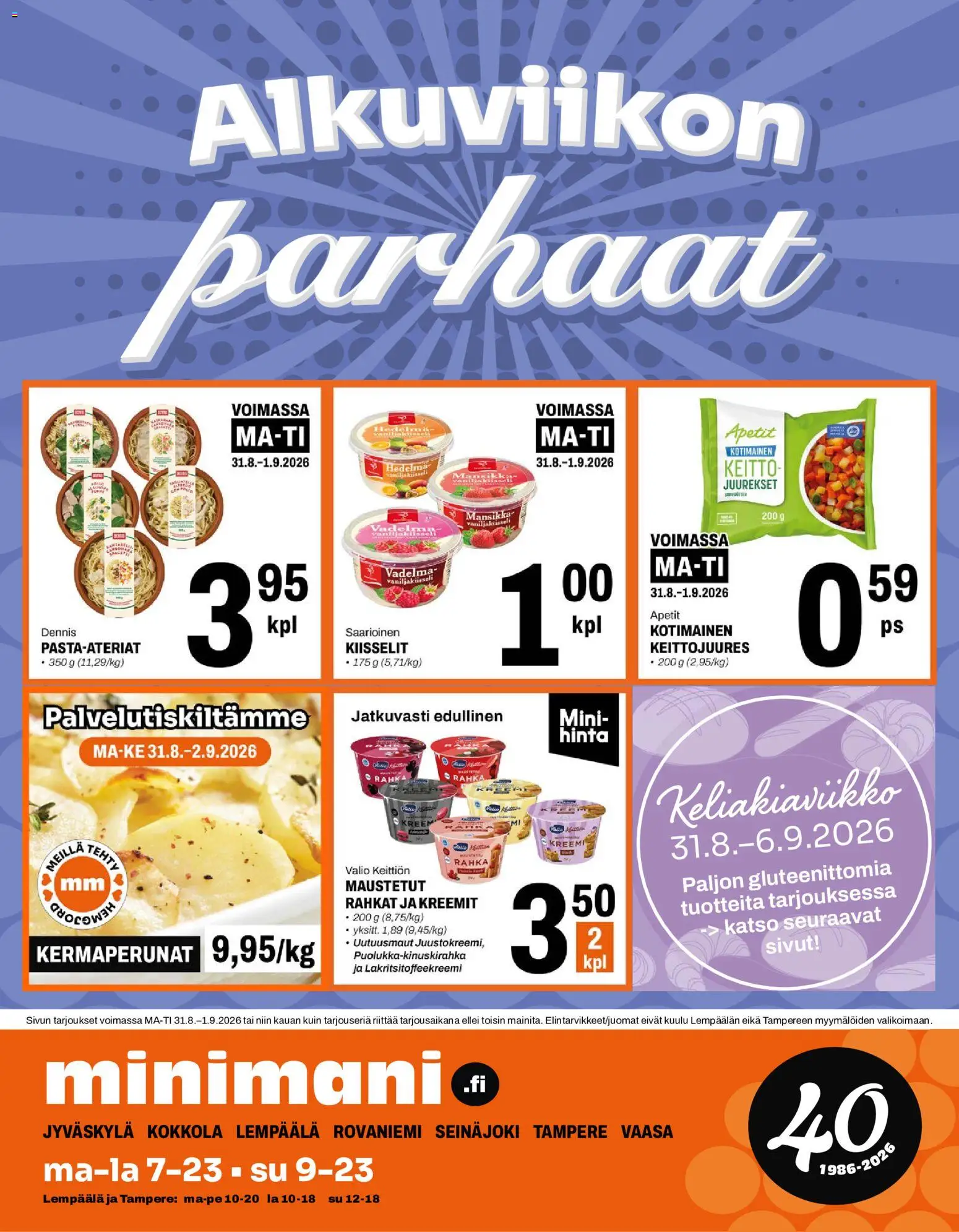 Minimani tarjoukset – voimassa 31/08/2026 alkaen | Sivu: 1