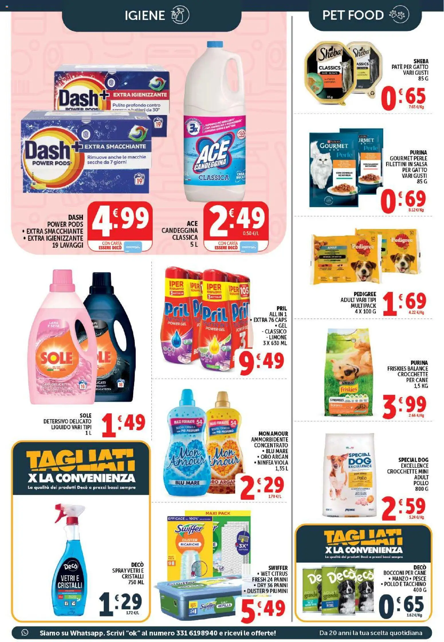 Volantino Decò del 21/07/2026 | Pagina: 19 | Prodotti: Paté, Candeggina, Limone, Profumo
